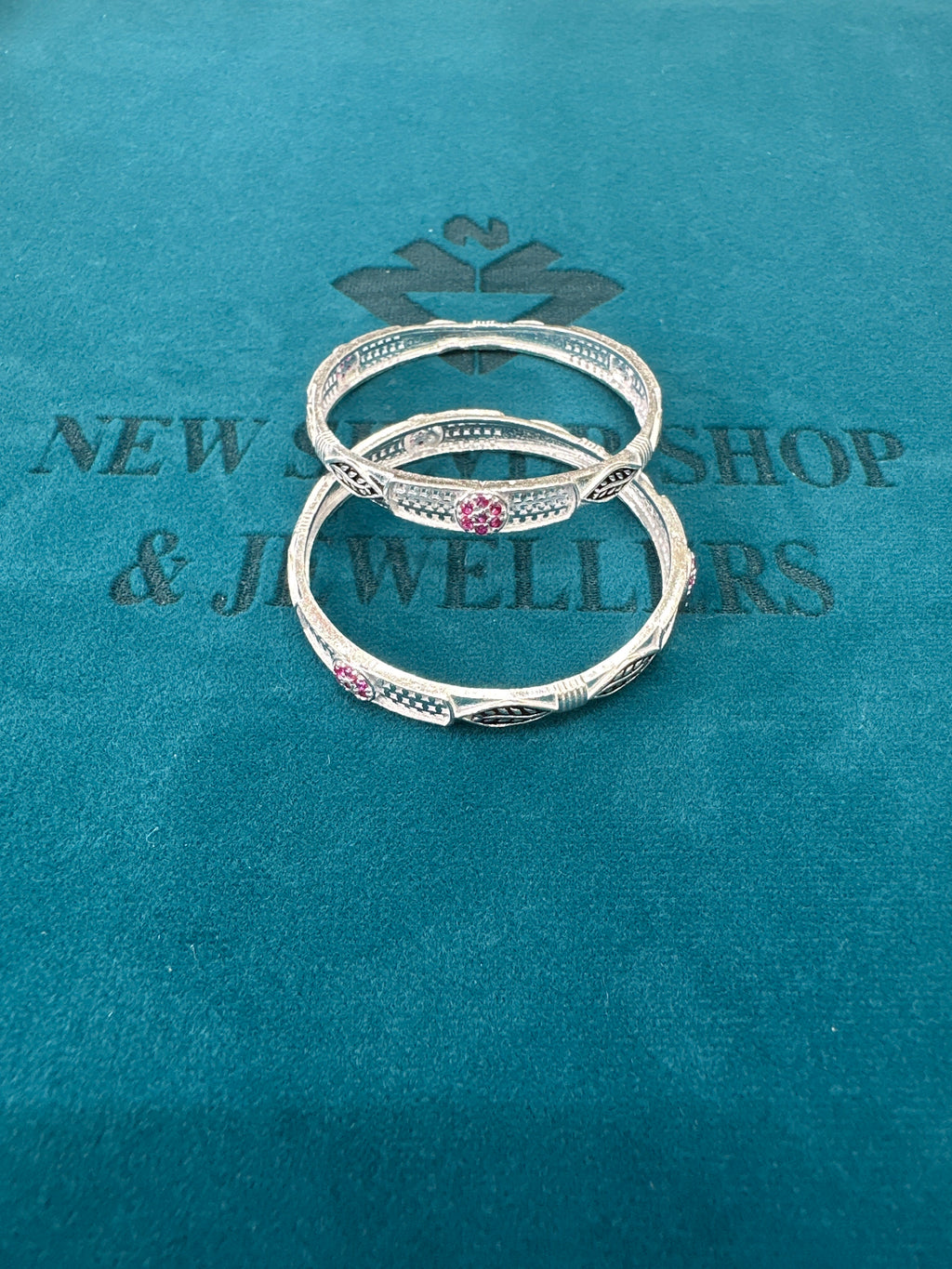 Fancy Silver baby bangles