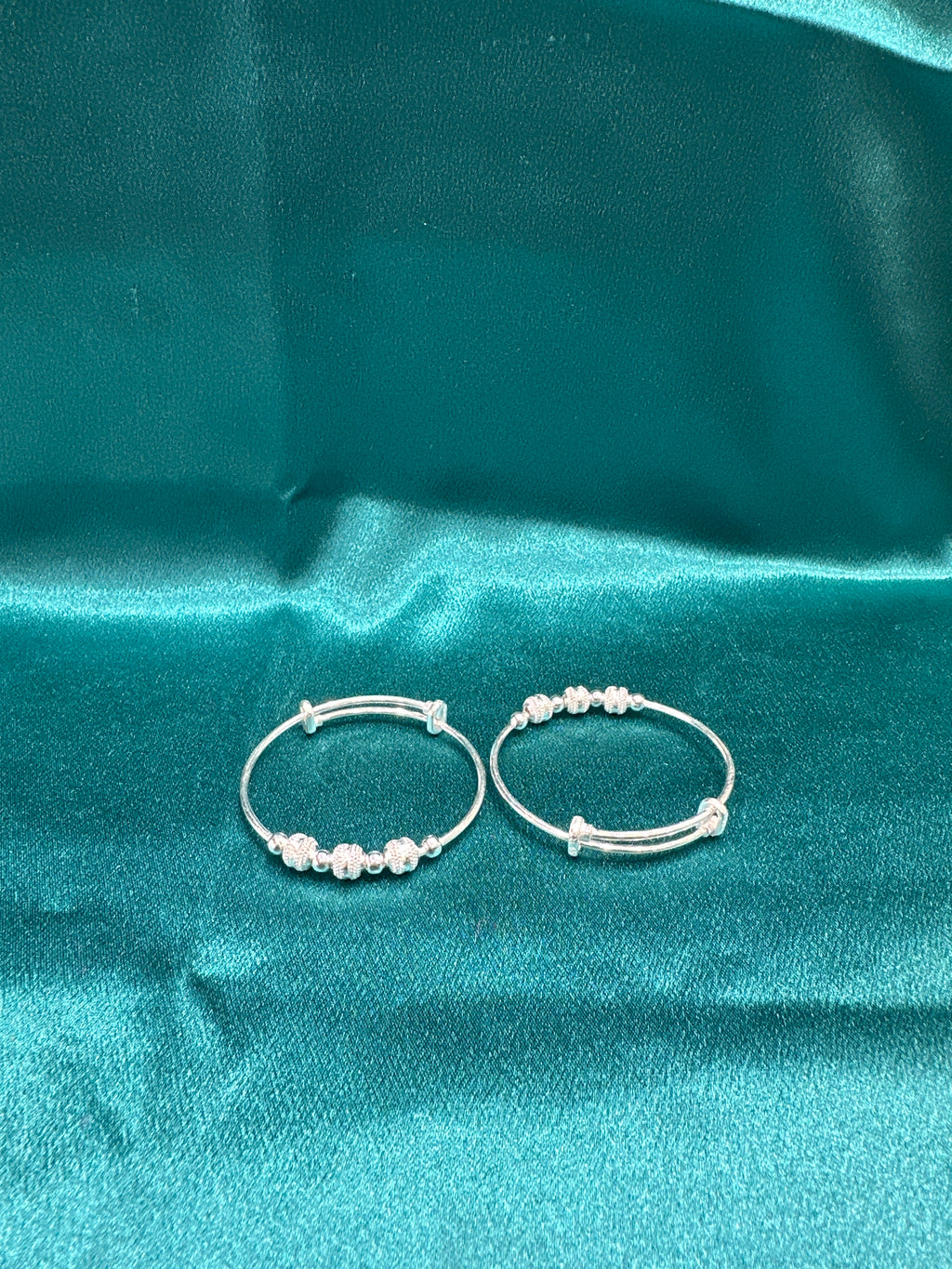 Fancy Silver baby bangles
