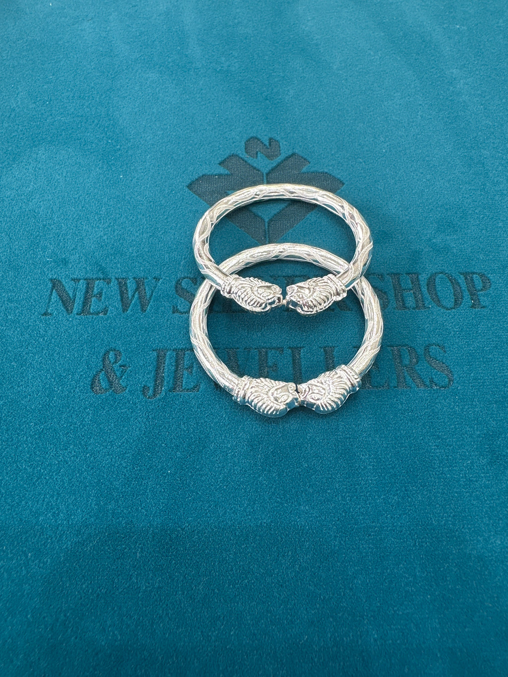 Fancy Silver baby bangles
