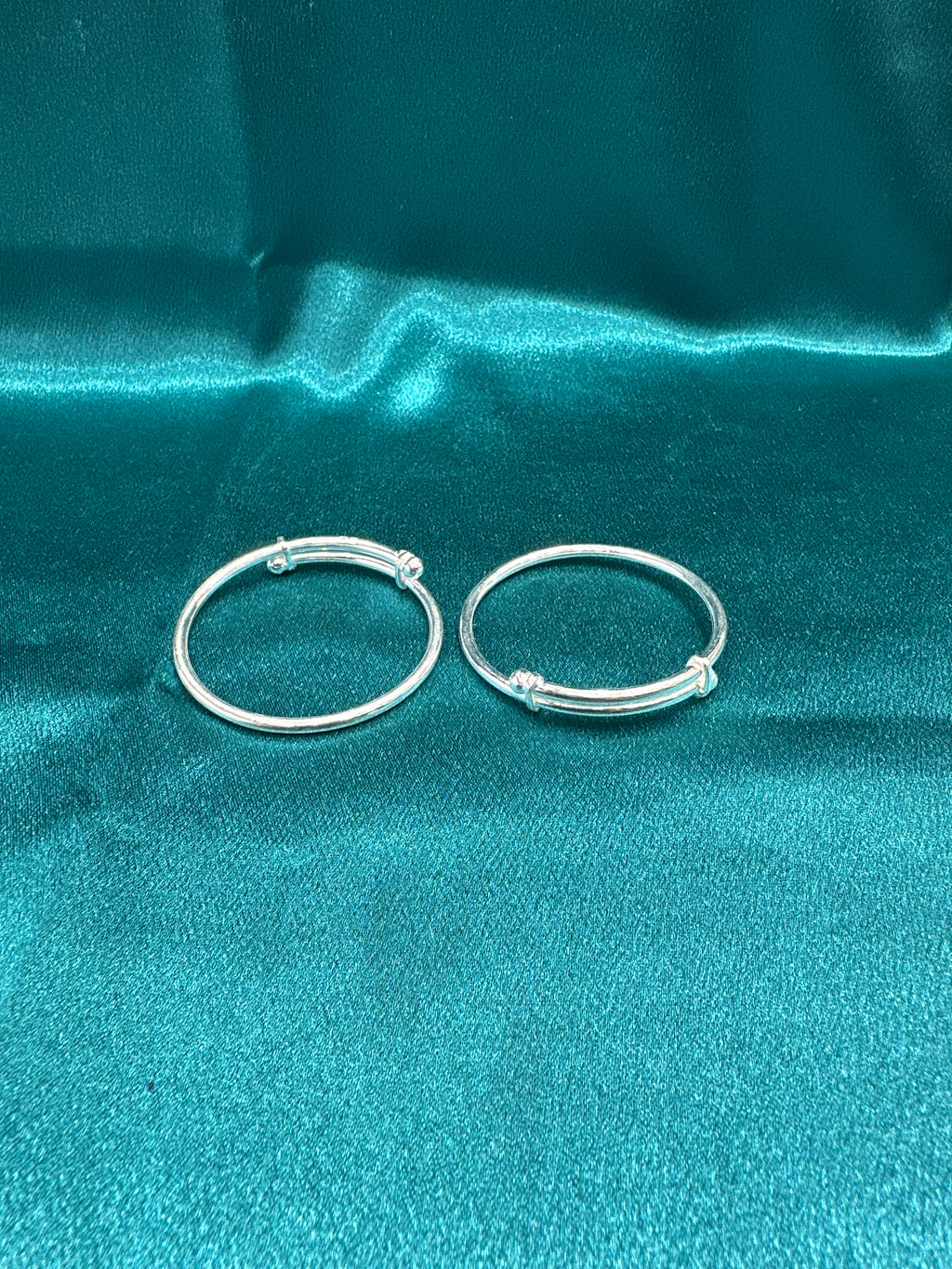 Fancy Silver baby bangles