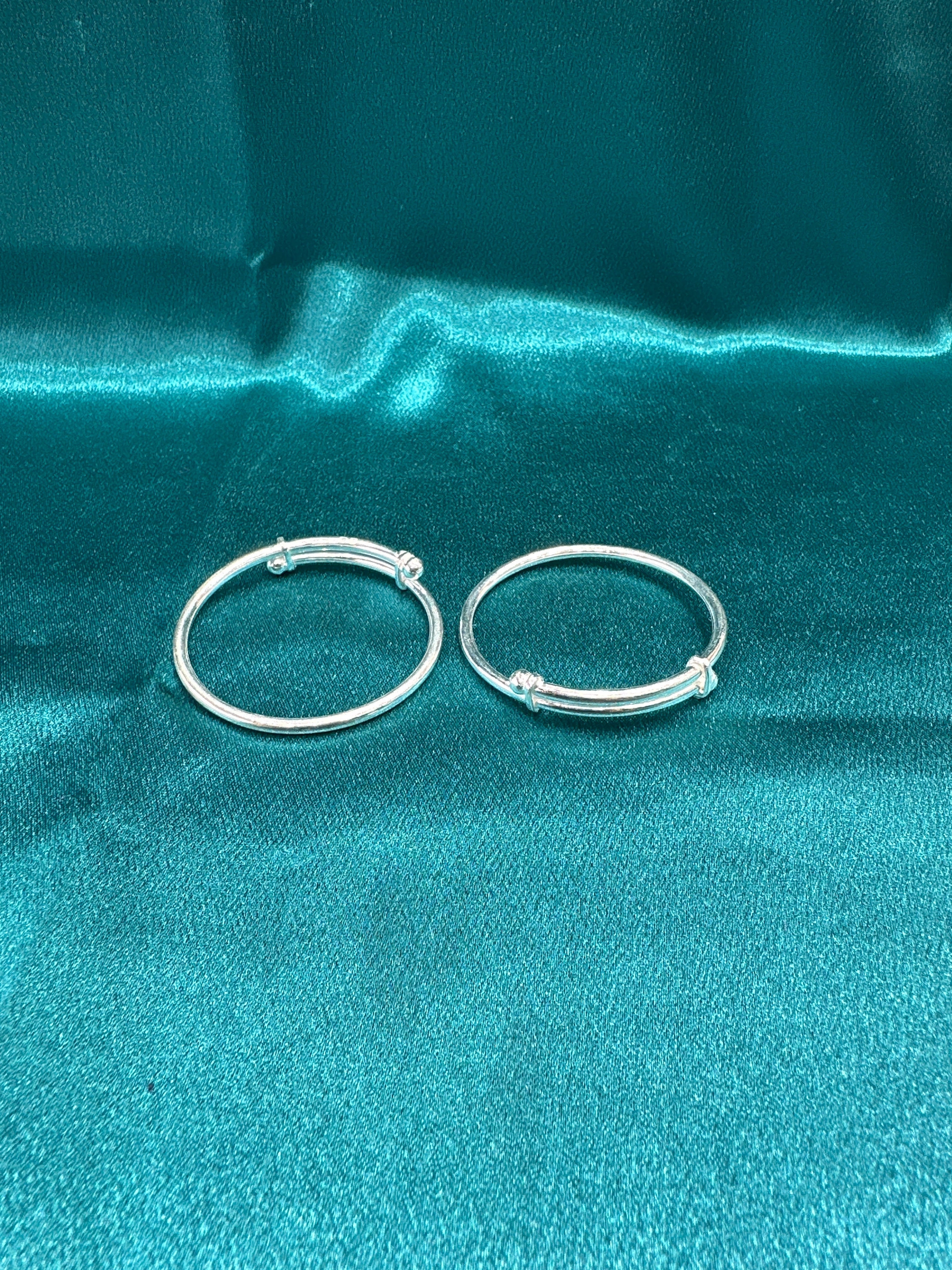 Fancy Silver baby bangles