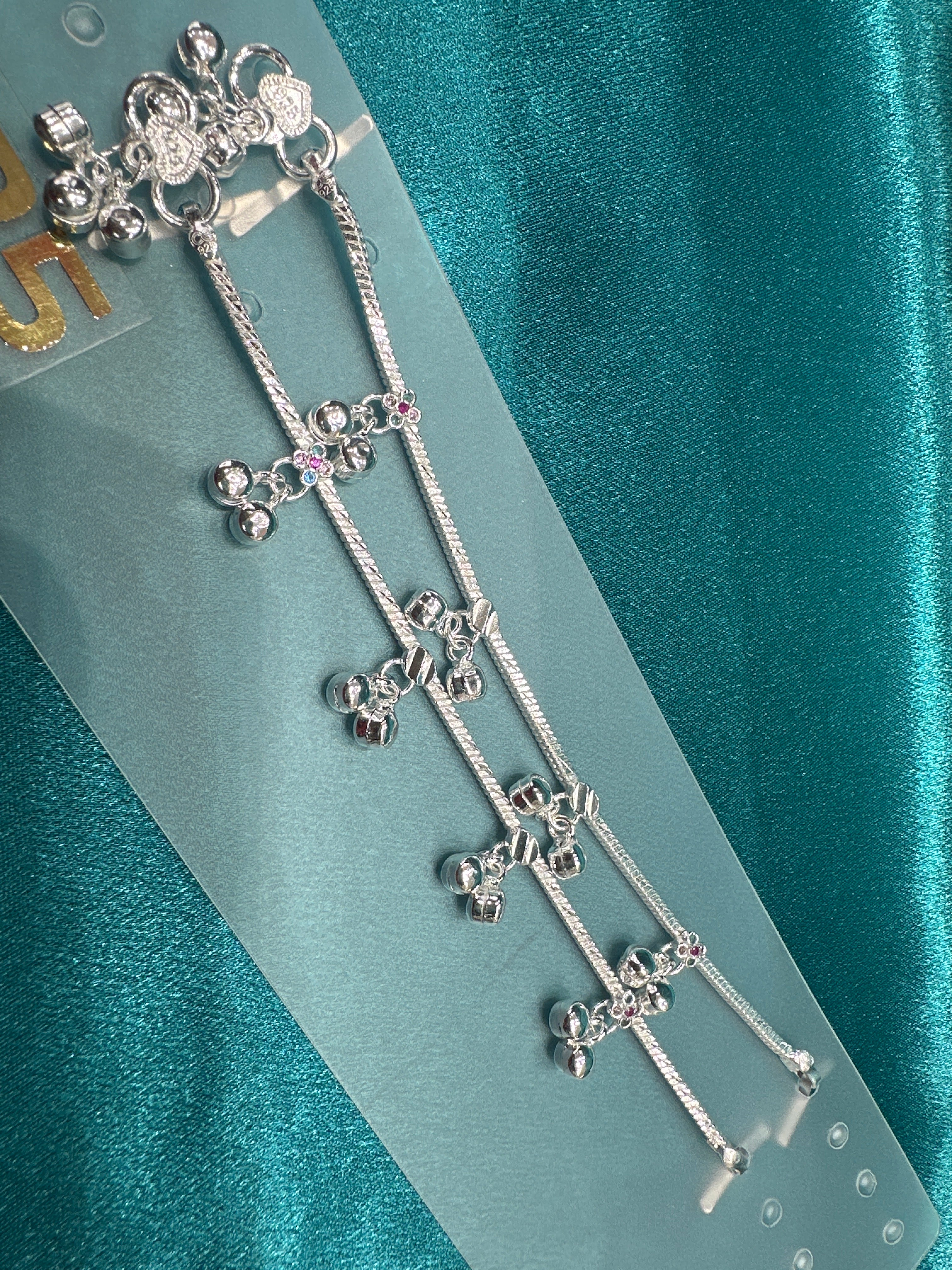 Fancy Silver baby anklet(Size: 2-3 year old)