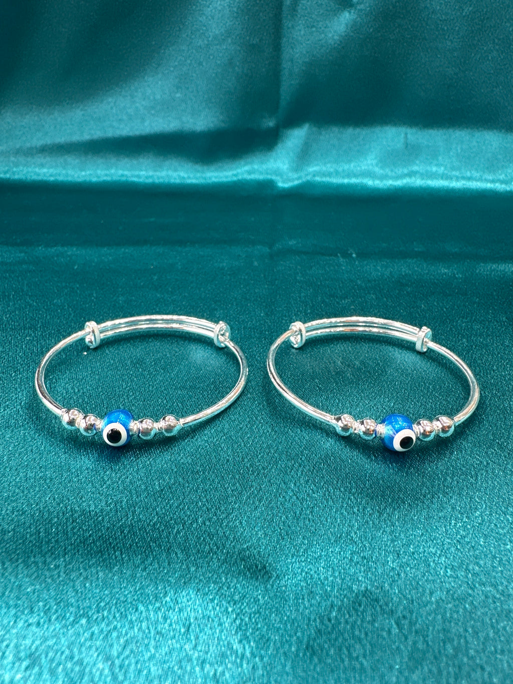 Fancy Silver baby bangles