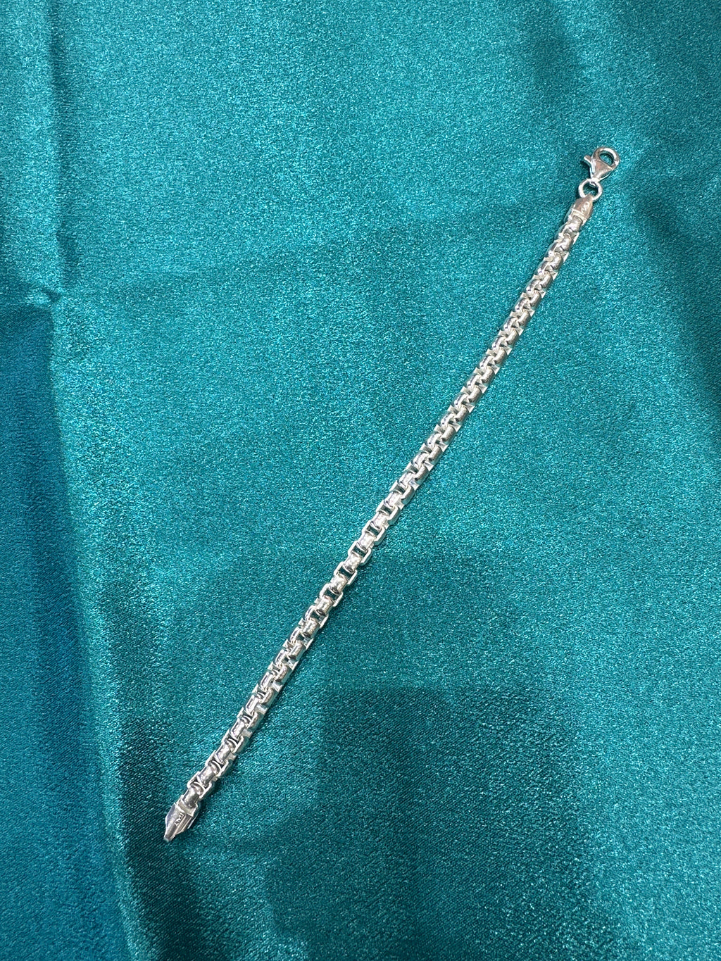 Men’s round link 925 silver bracelet (5mm)