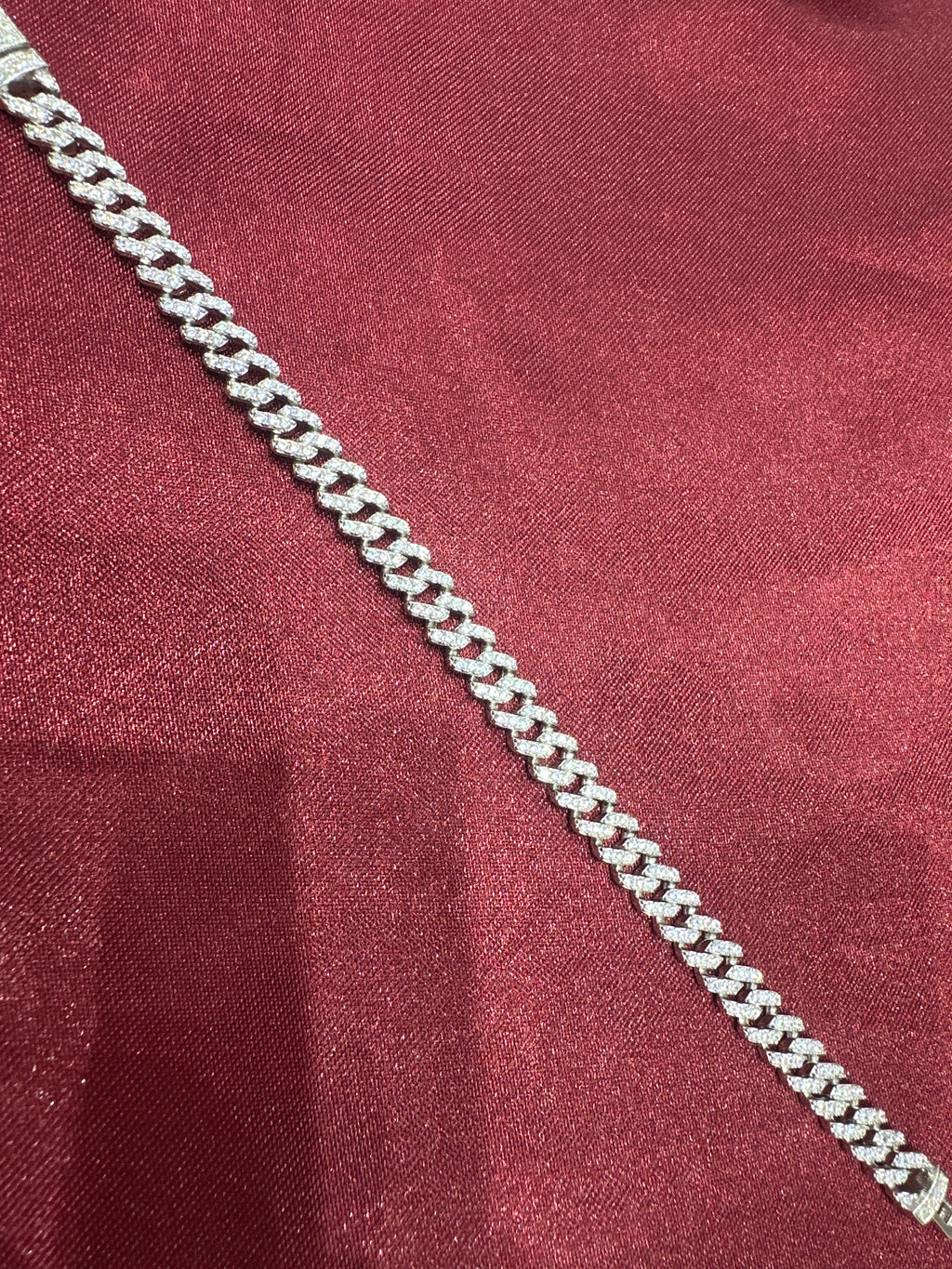 Men’s iced out silver 925 bracelet w/ CZ diamonds (6mm)