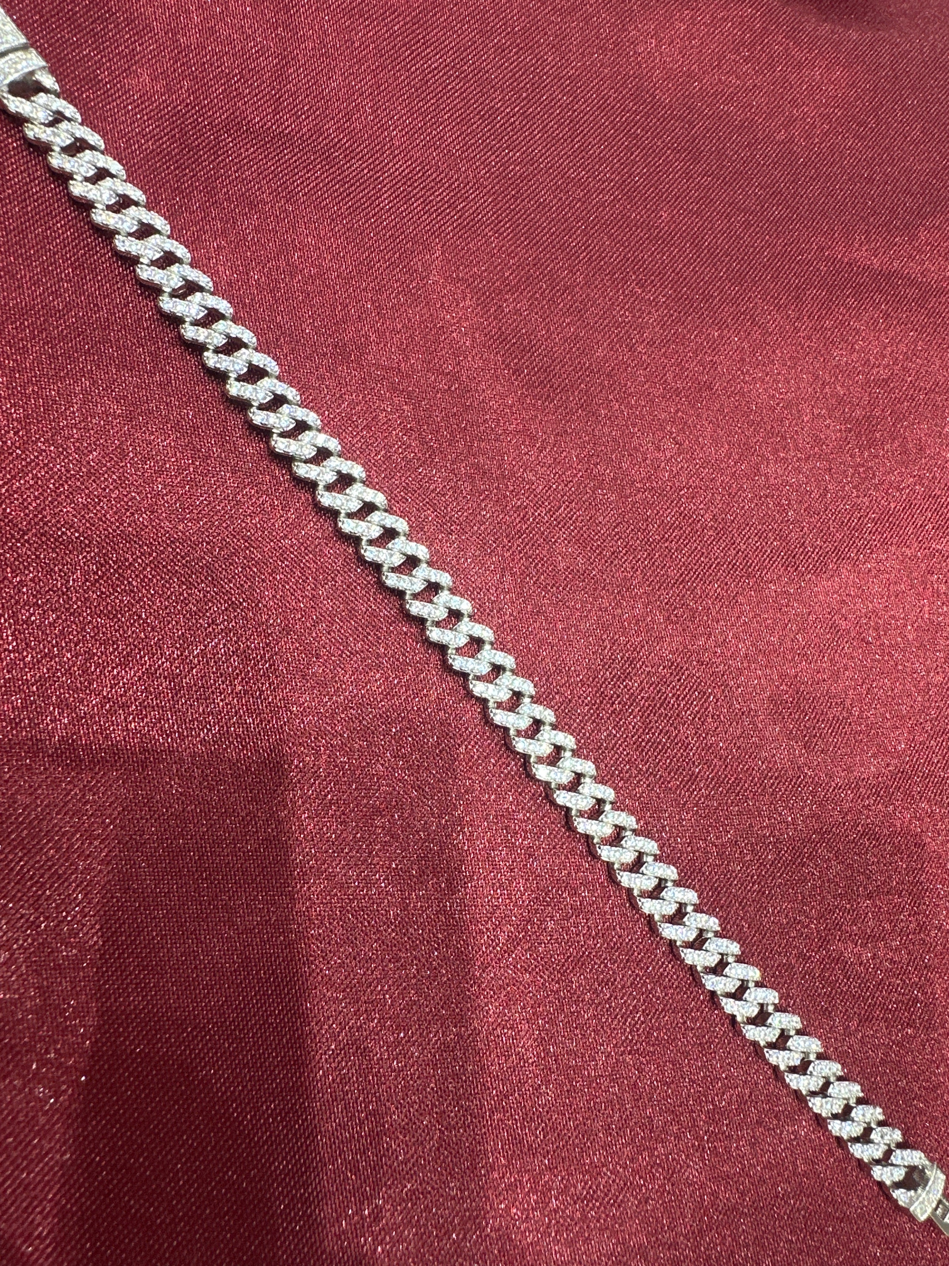 Men’s iced out silver 925 bracelet w/ CZ diamonds (6mm)