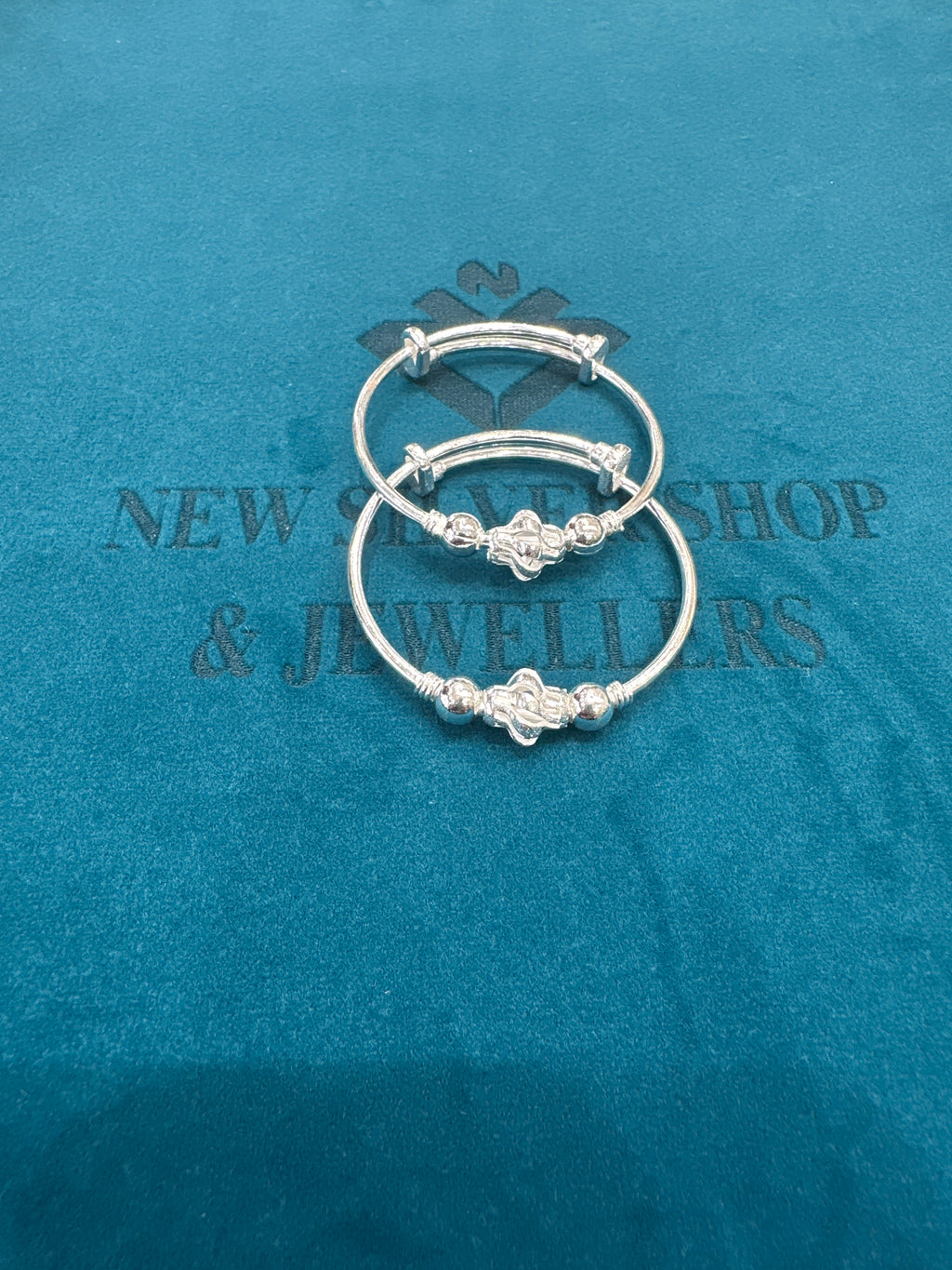 Fancy Silver baby bangles