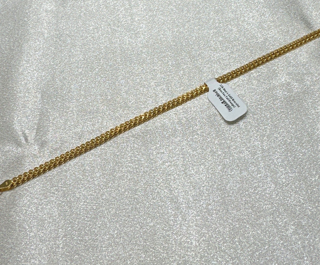 22k Men’s Gold Bracelet (Box Fox Tail Design)