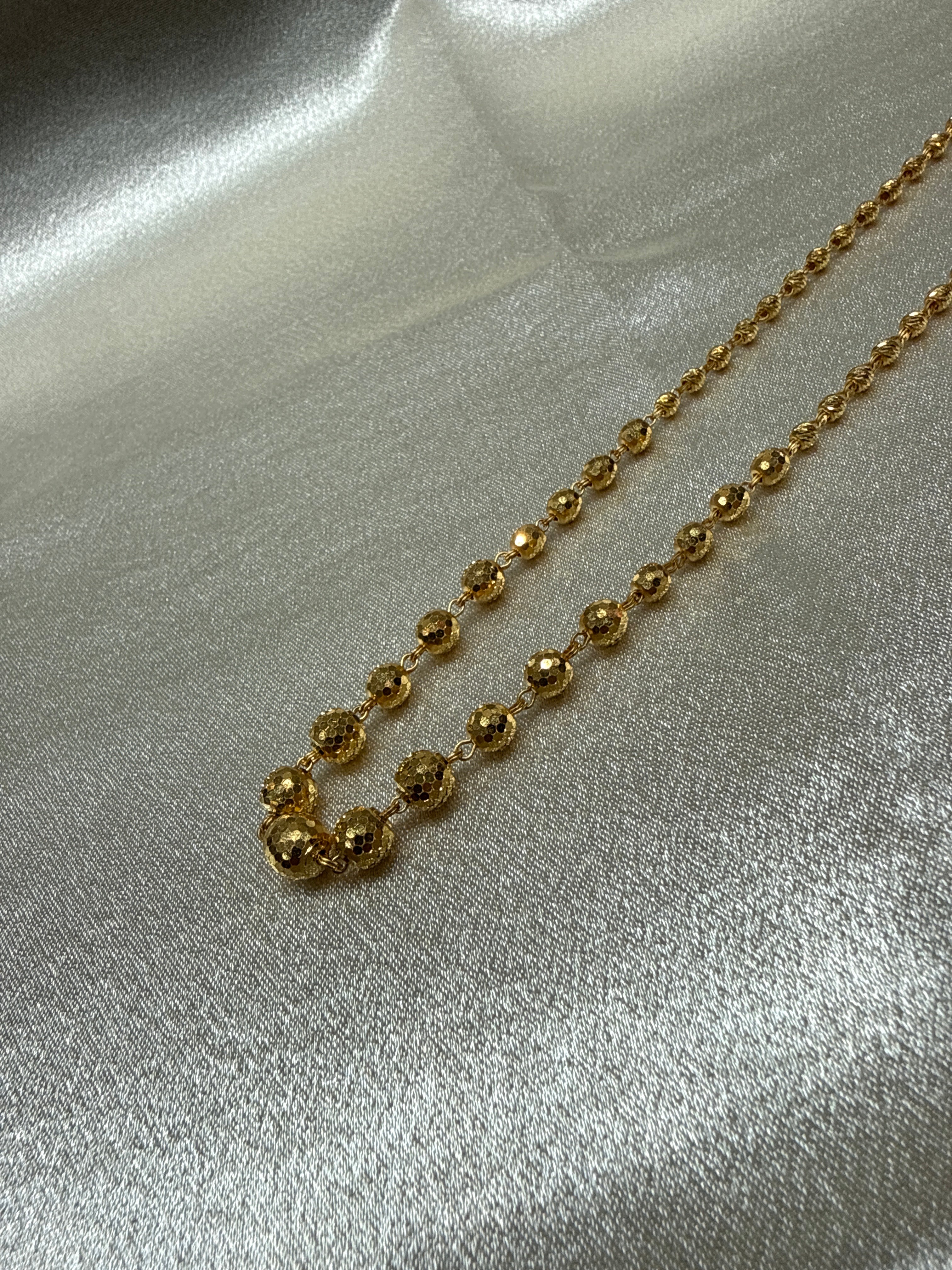 22K Gold Chain (Bead Design)