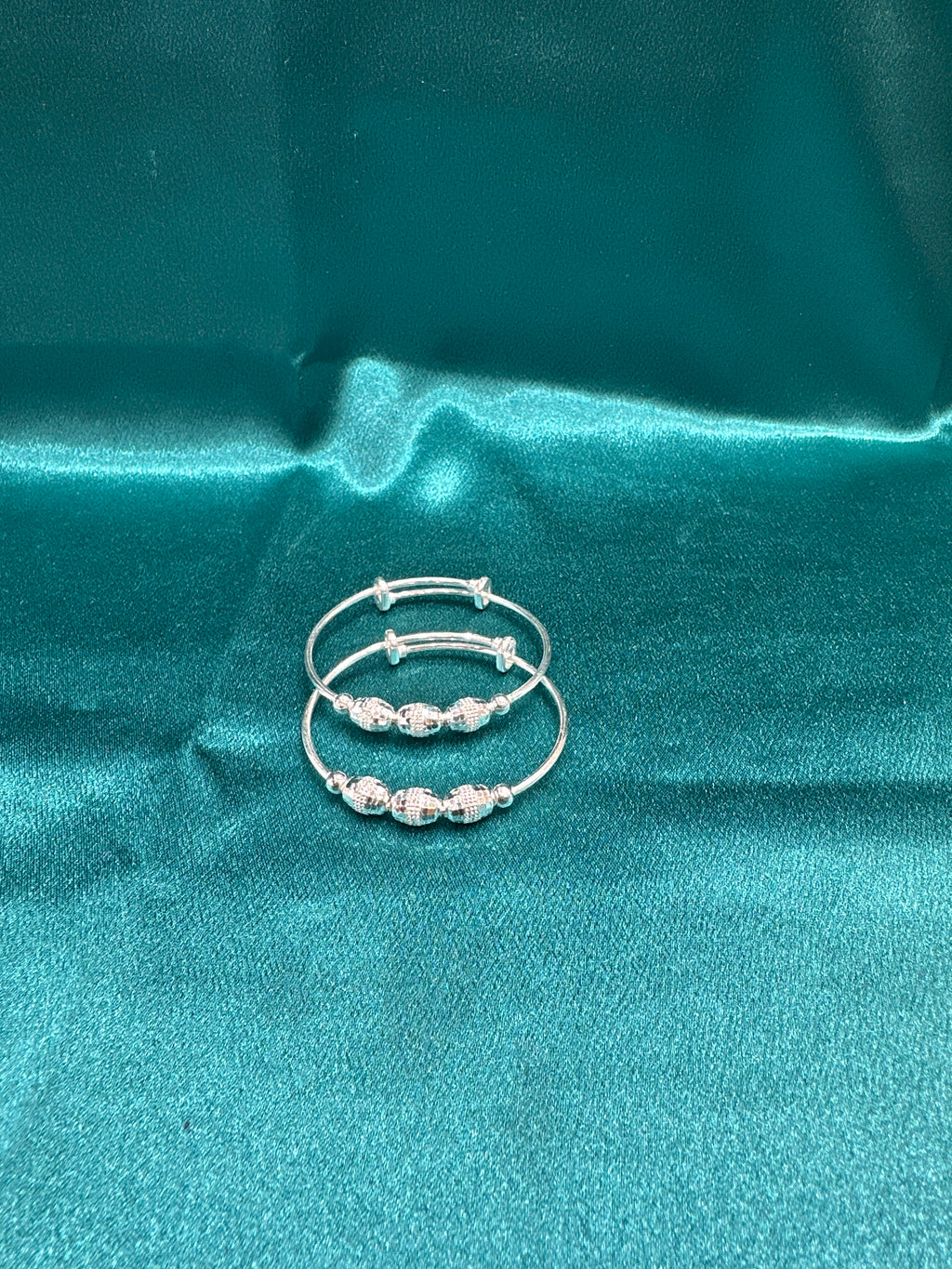 Fancy Silver baby bangles