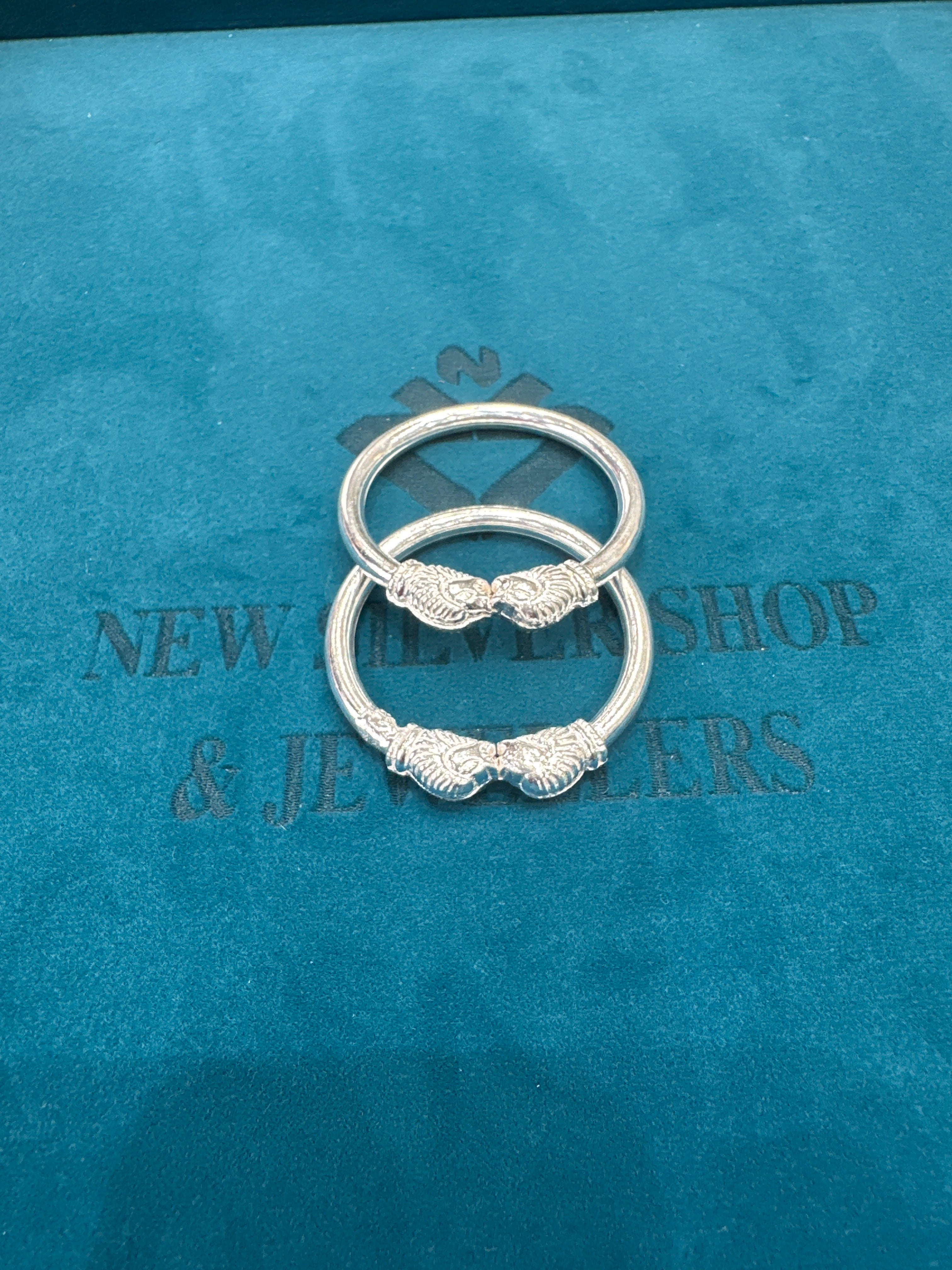 Fancy Silver baby bangles
