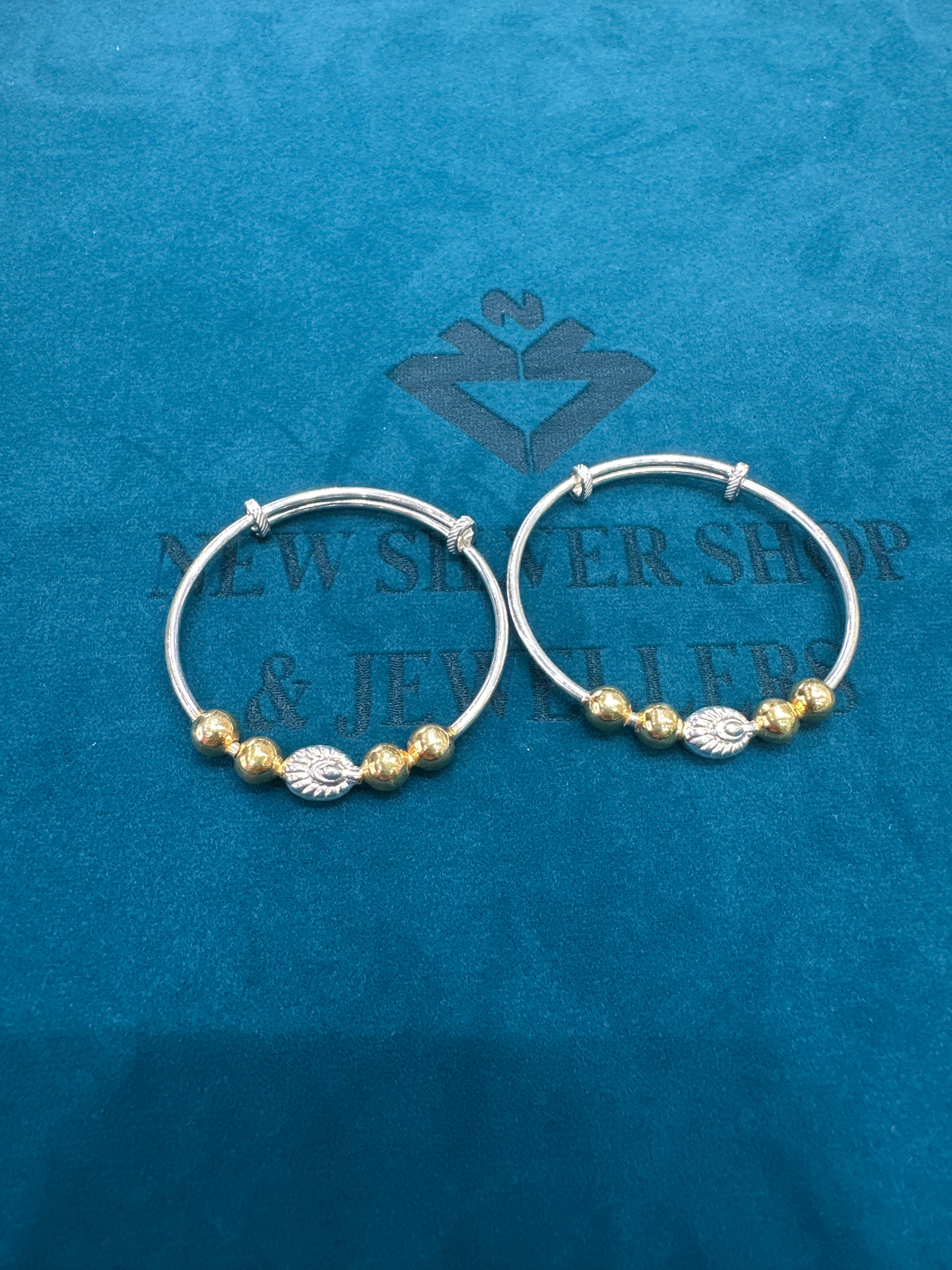 Fancy Silver baby bangles