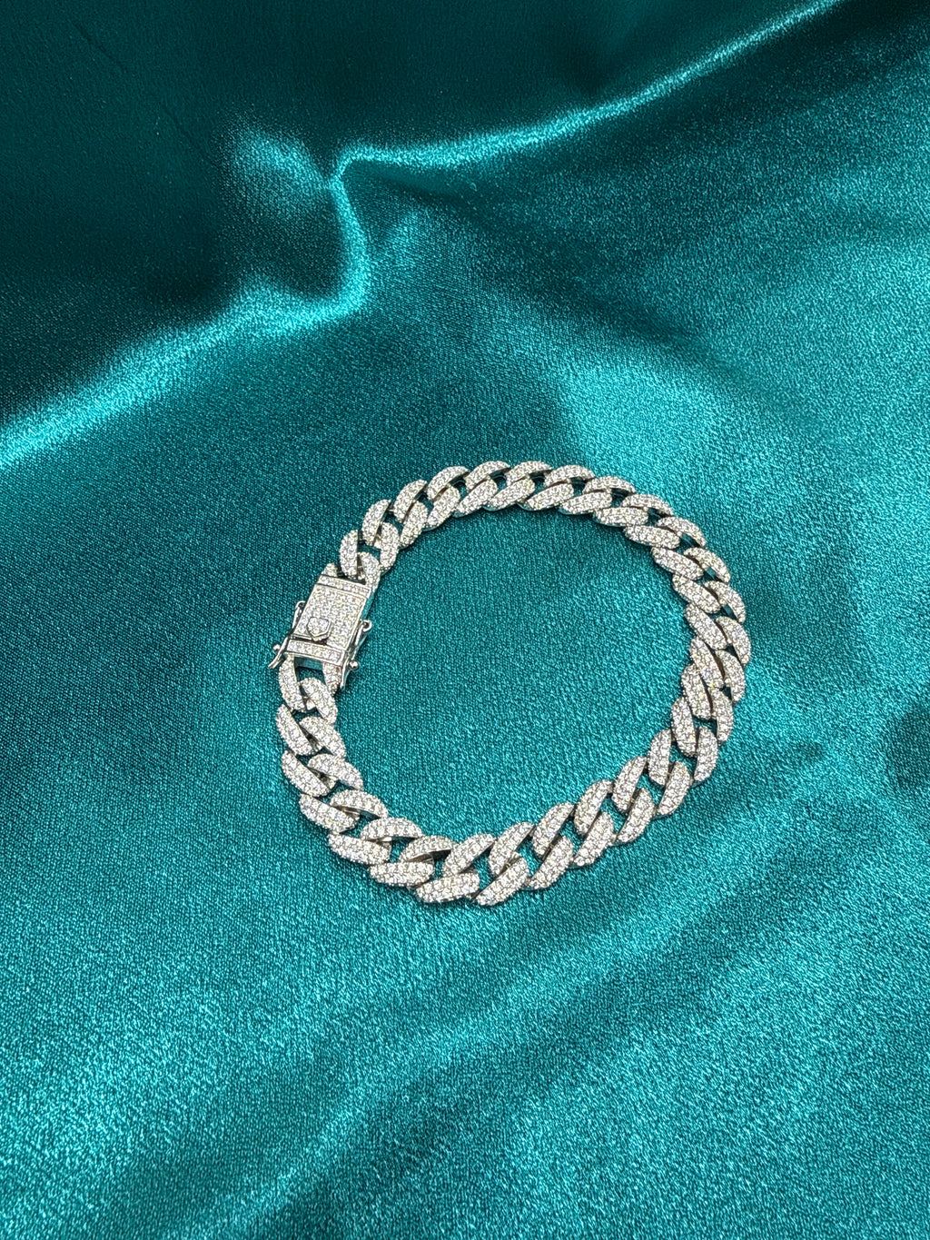 Men’s iced out silver 925 bracelet w/ CZ diamonds (10mm)