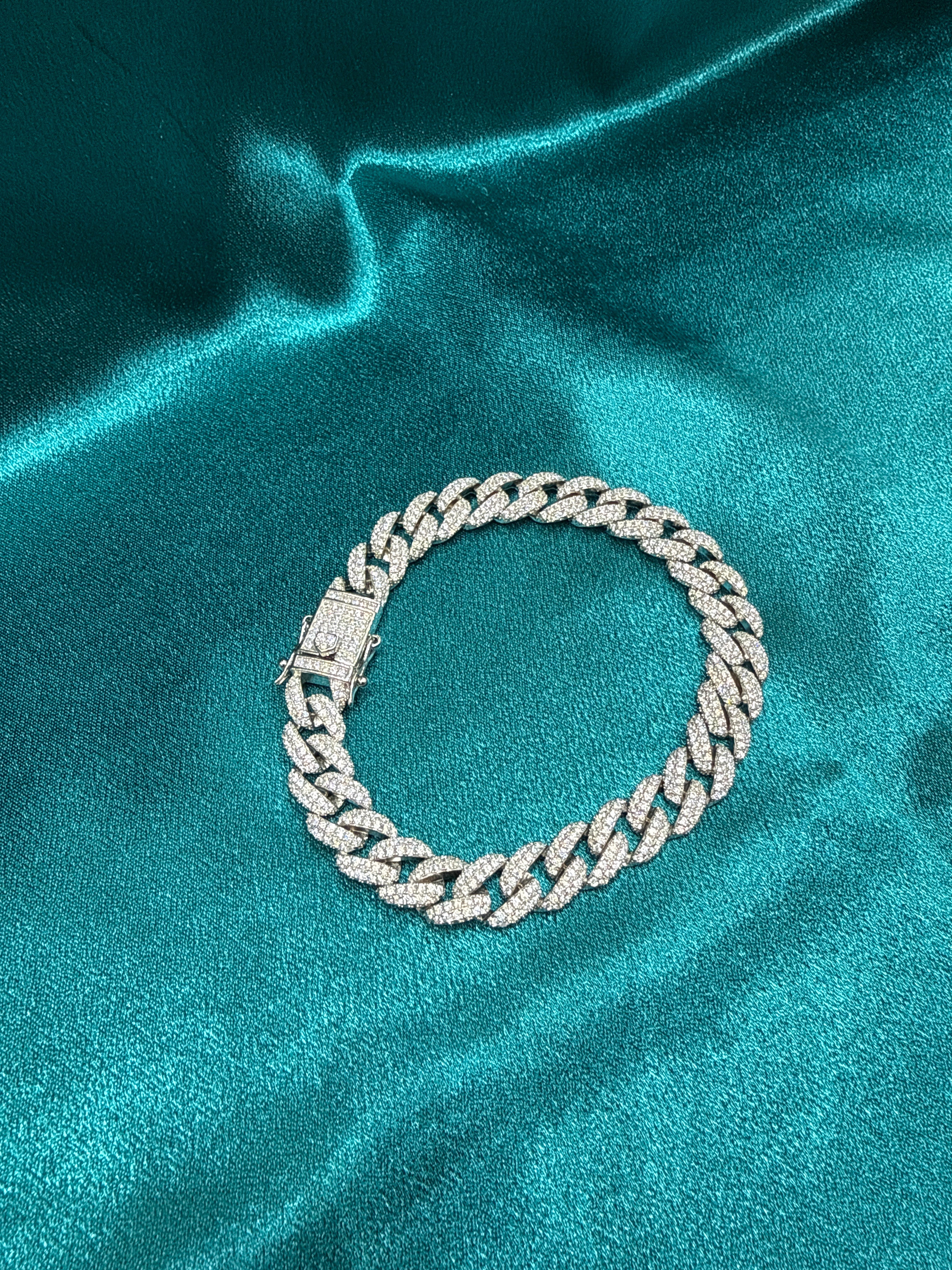 Men’s iced out silver 925 bracelet w/ CZ diamonds (10mm)