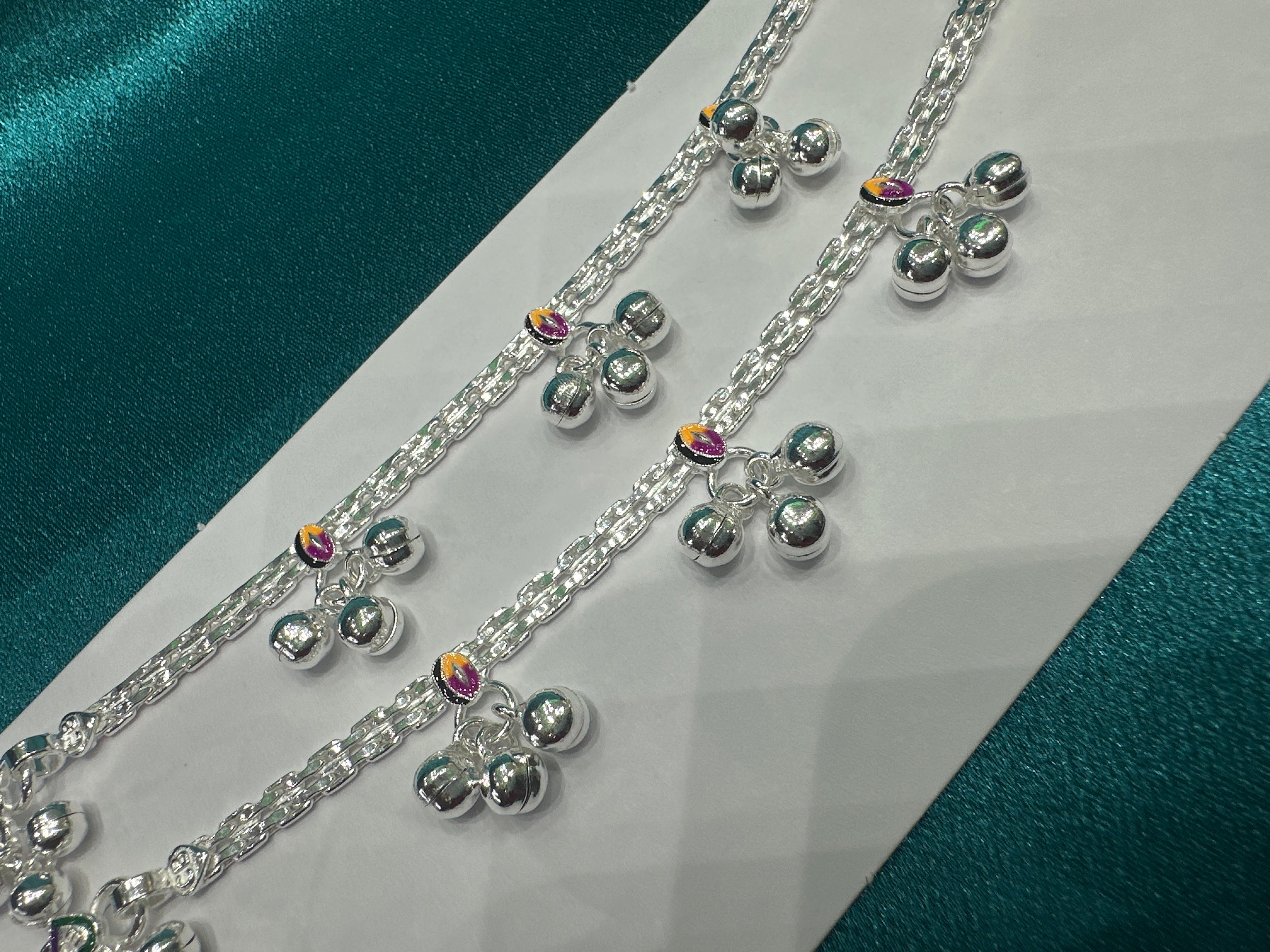 Fancy Silver baby anklet(Size: 2-3 year old)