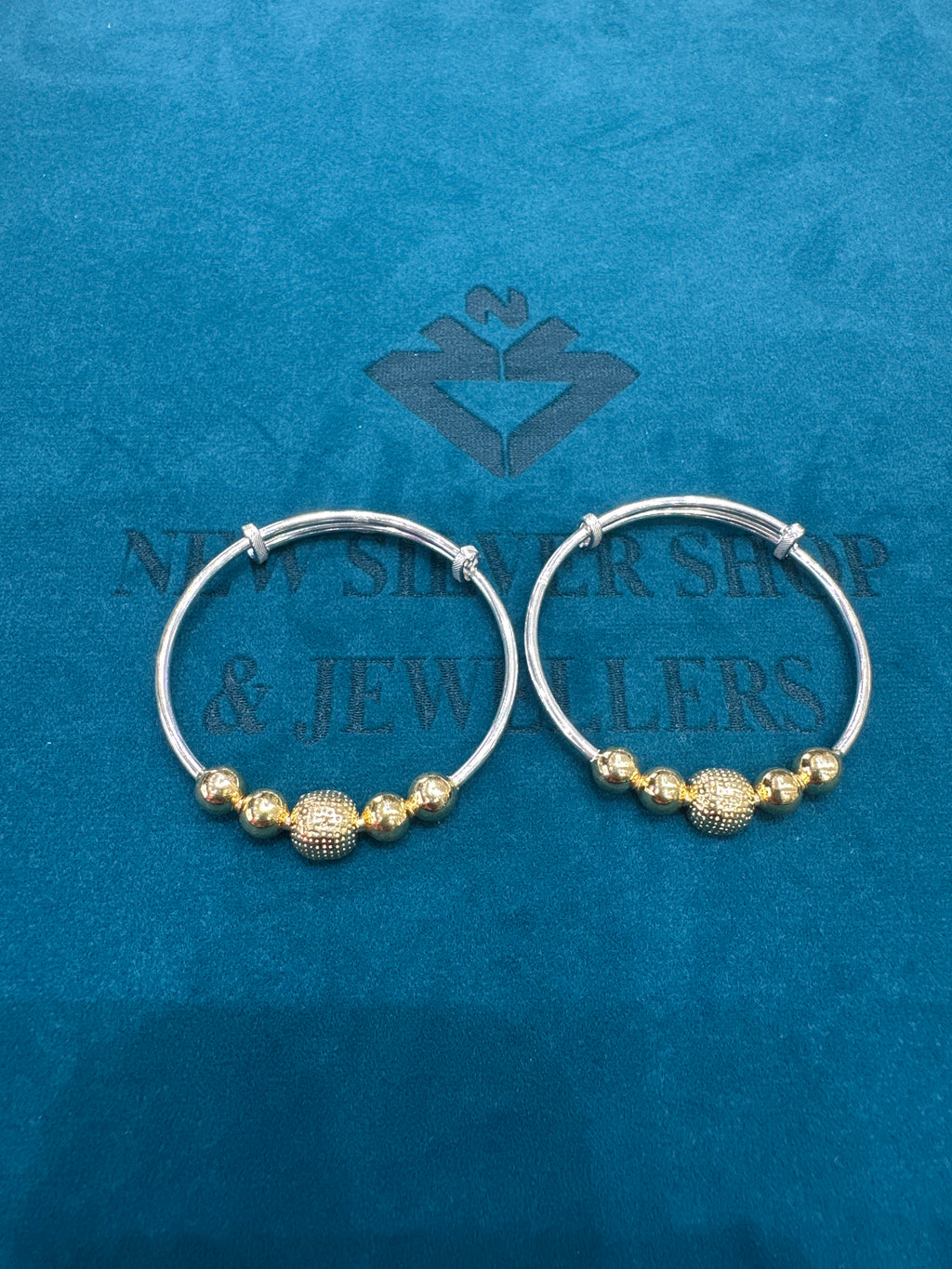 Fancy Silver baby bangles