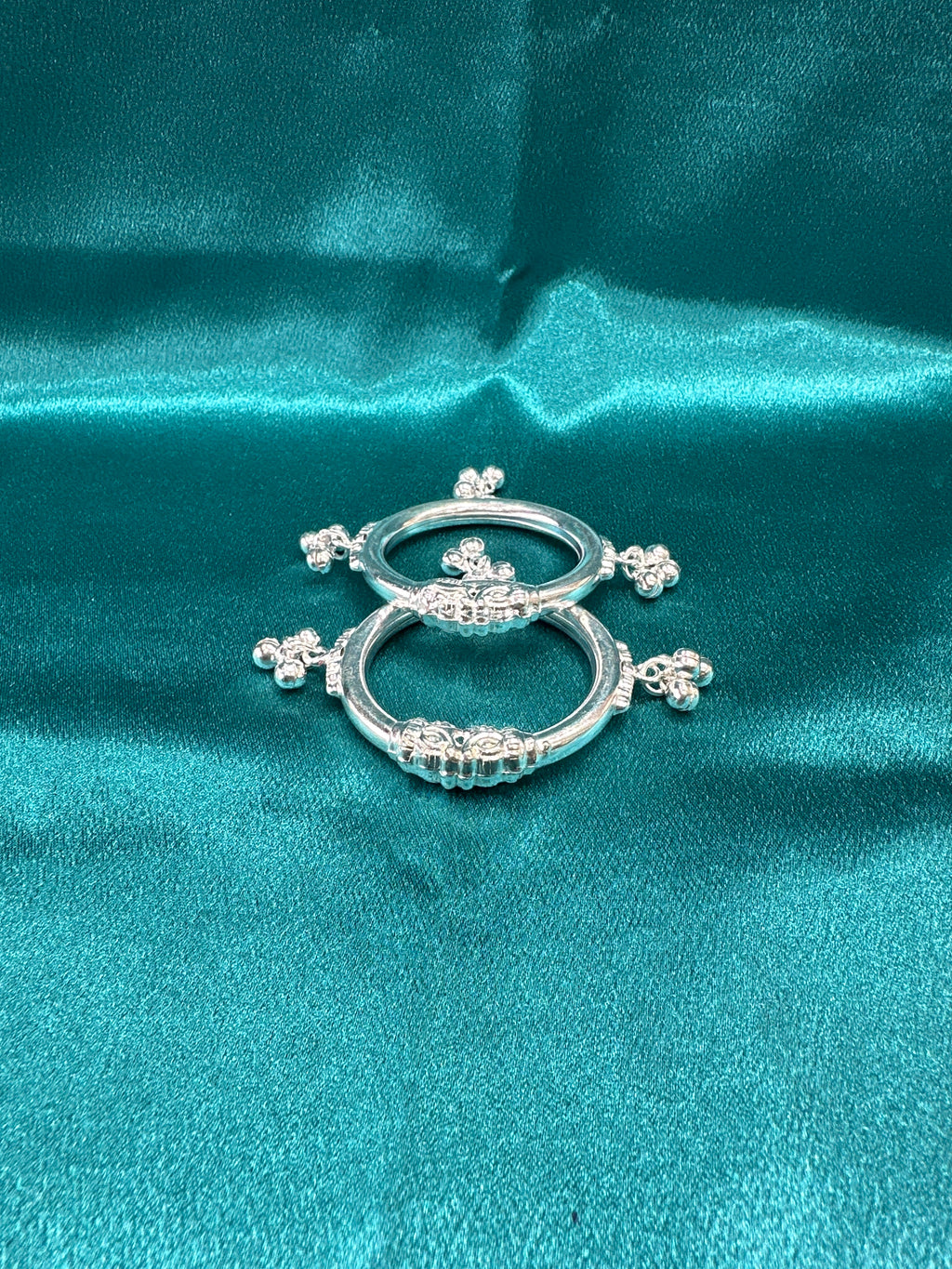 Fancy Silver baby bangles