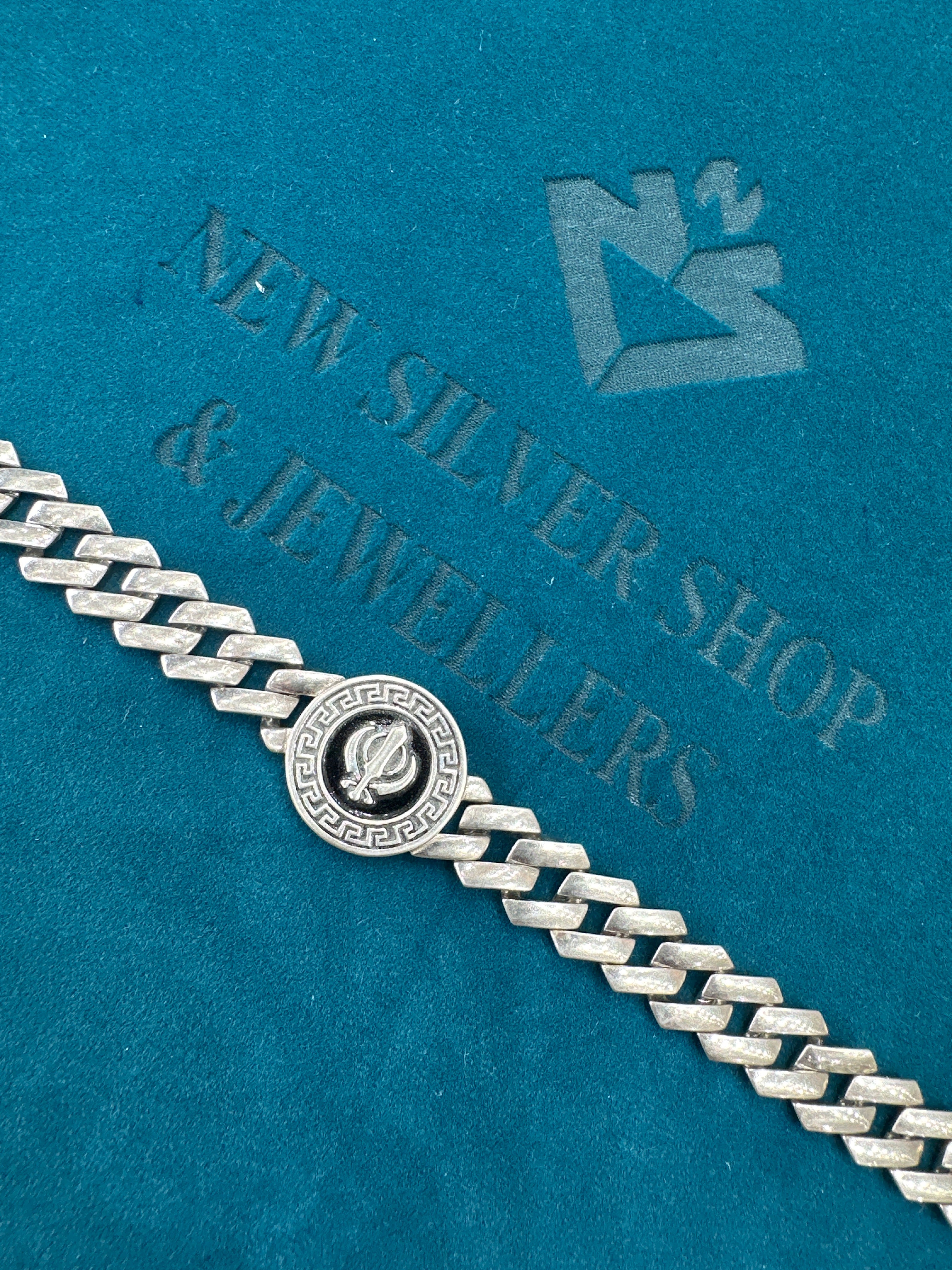 Men’s Designer Silver Bracelet (12mm)
