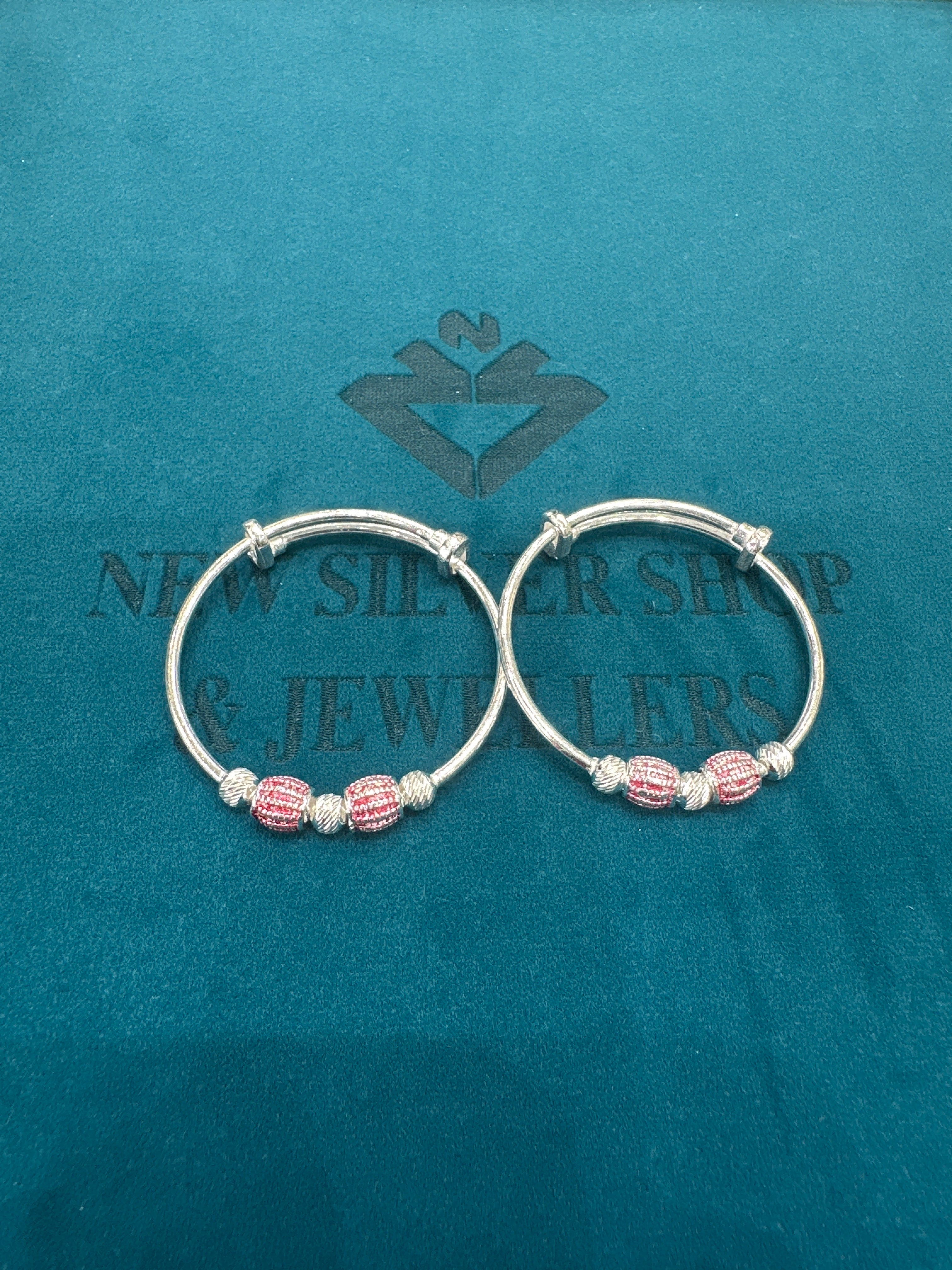 Fancy Silver baby bangles