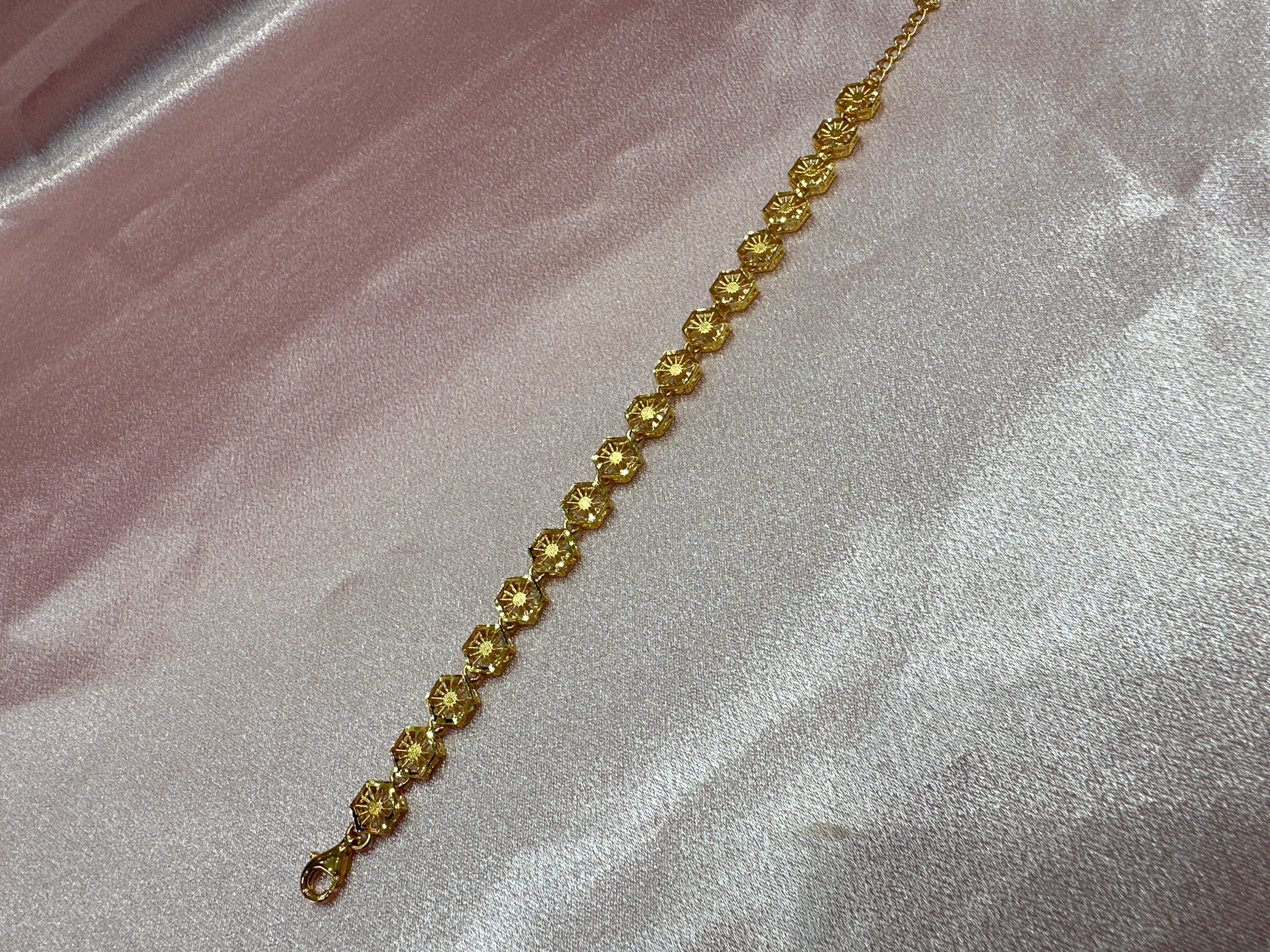 Women’s Fancy Silver Gold plated 925 Bracelet