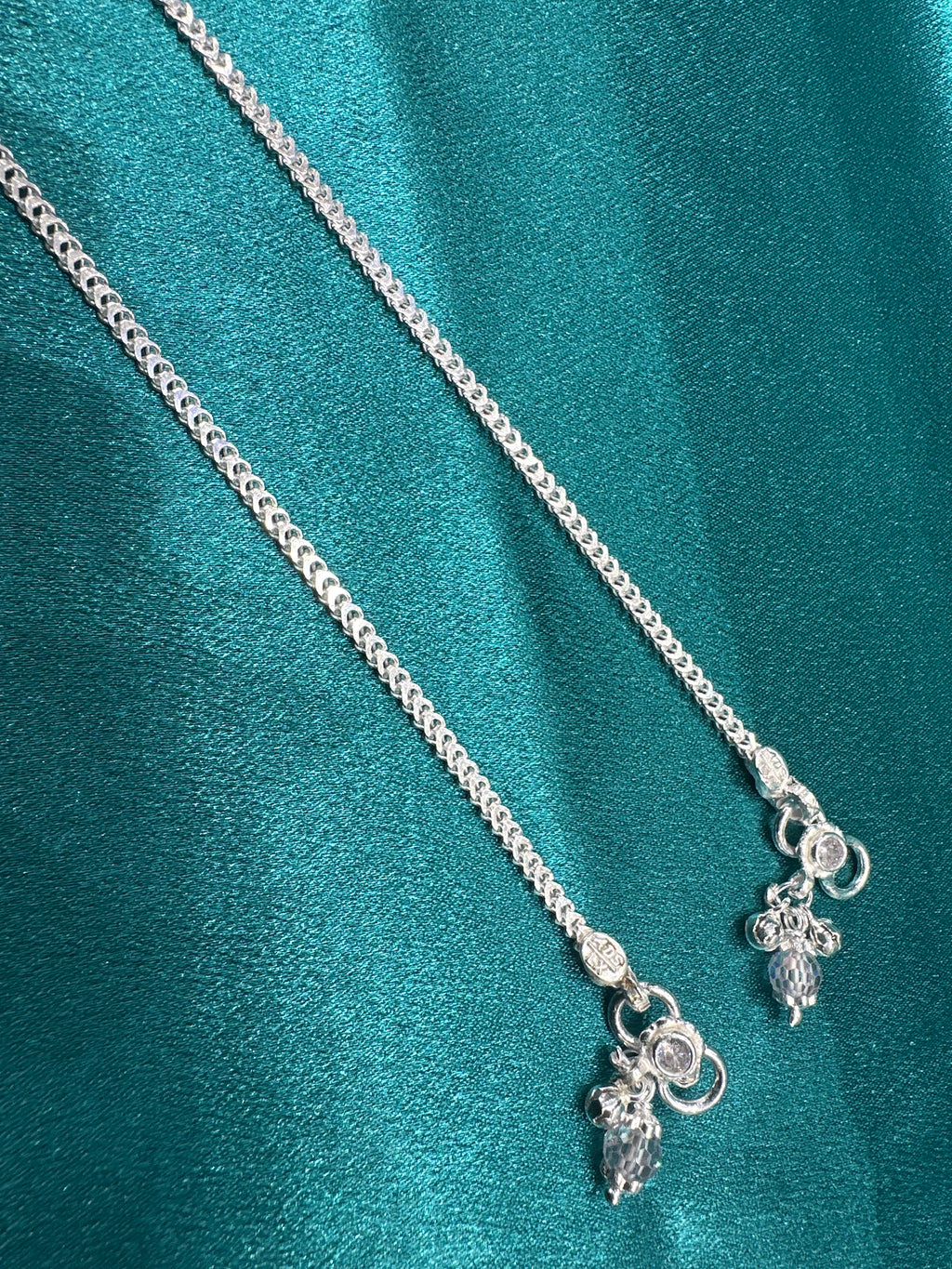 Fancy Silver baby anklet(Size: 6-9 year old)