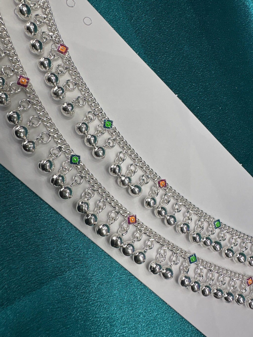 Fancy Silver baby anklet(Size: 12-13 year old)