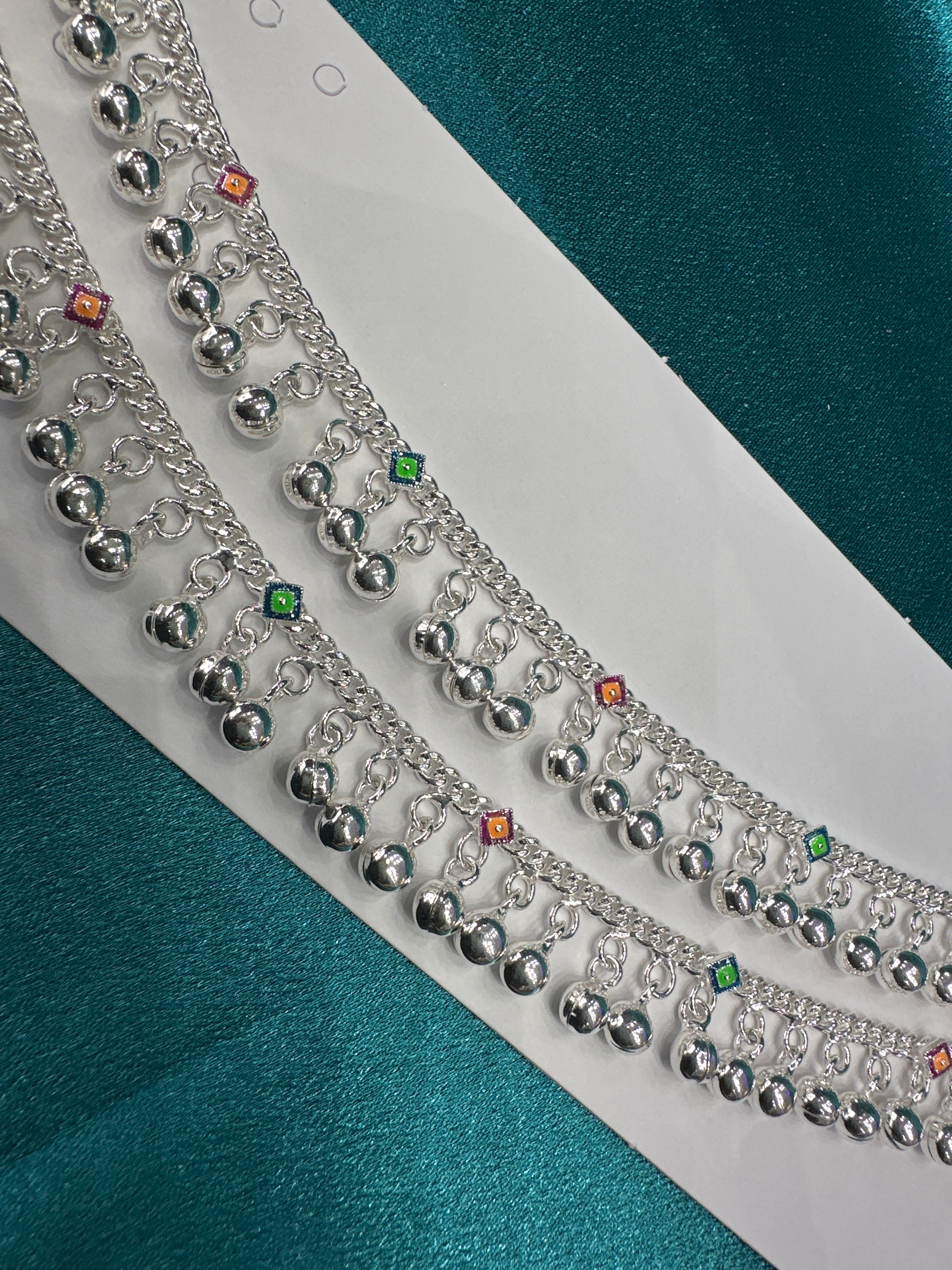 Fancy Silver baby anklet(Size: 12-13 year old)