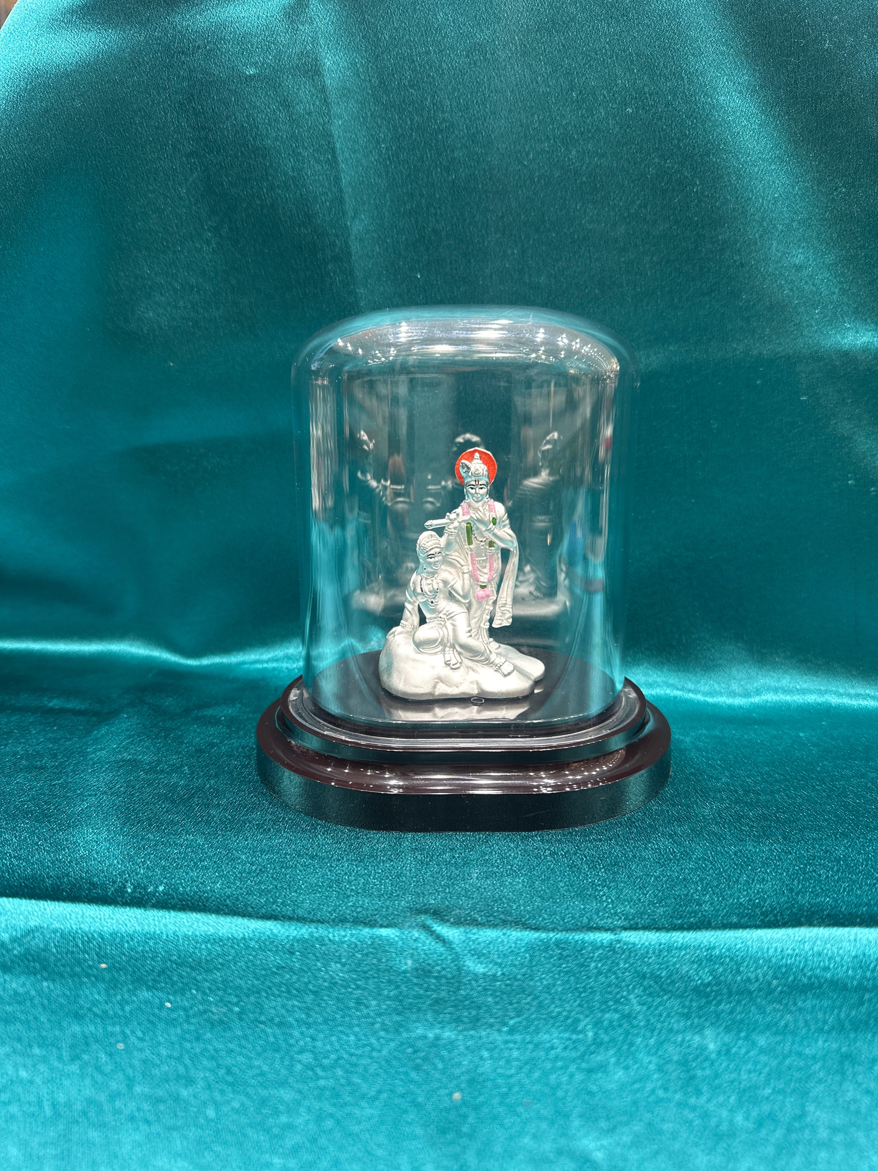 Pure Silver Radha Krishna Ji Idol (Murti)