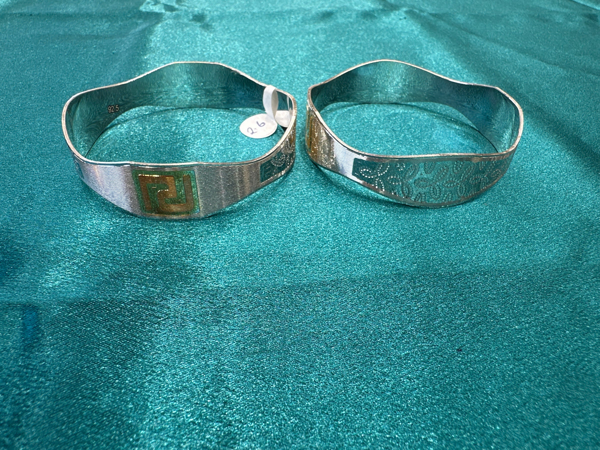 Designer Silver Bangles