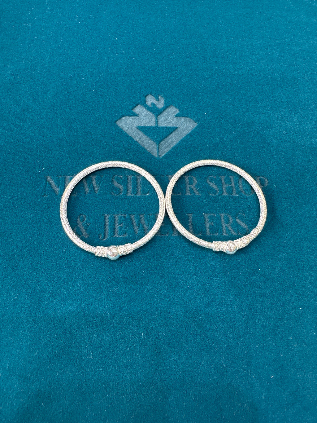 Fancy Silver baby bangles