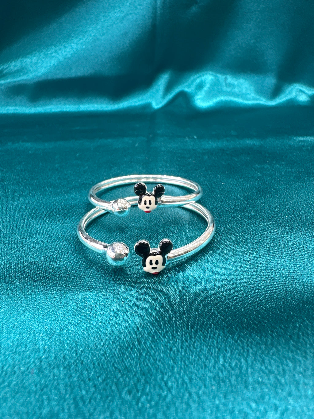 Fancy Silver baby bangles