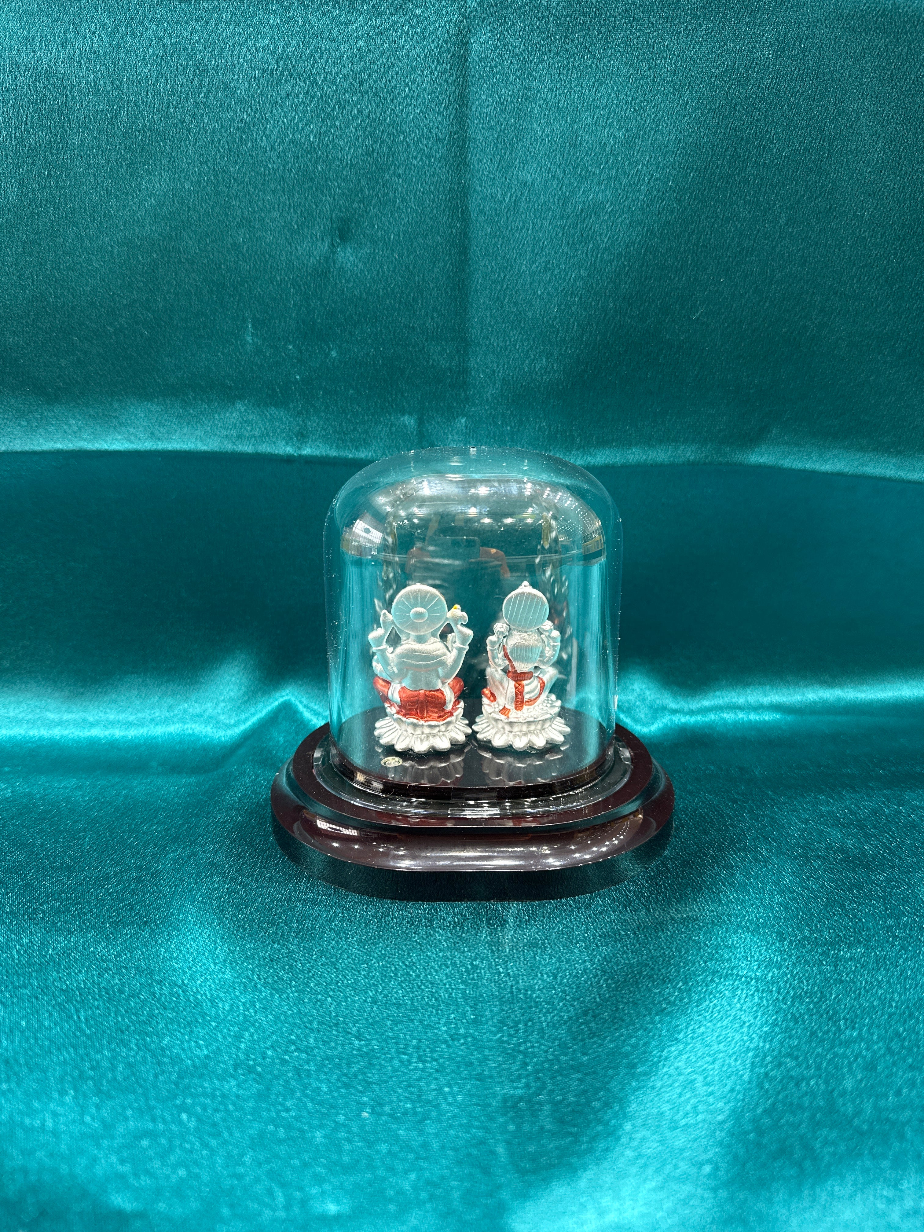 Pure Silver Lakshmi Ganesh ji Idol (Murti)