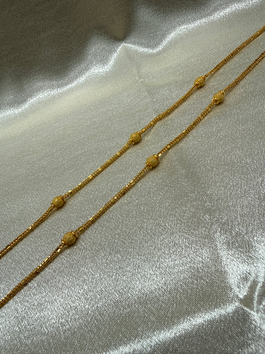 22K Gold Chain (Bead Design)