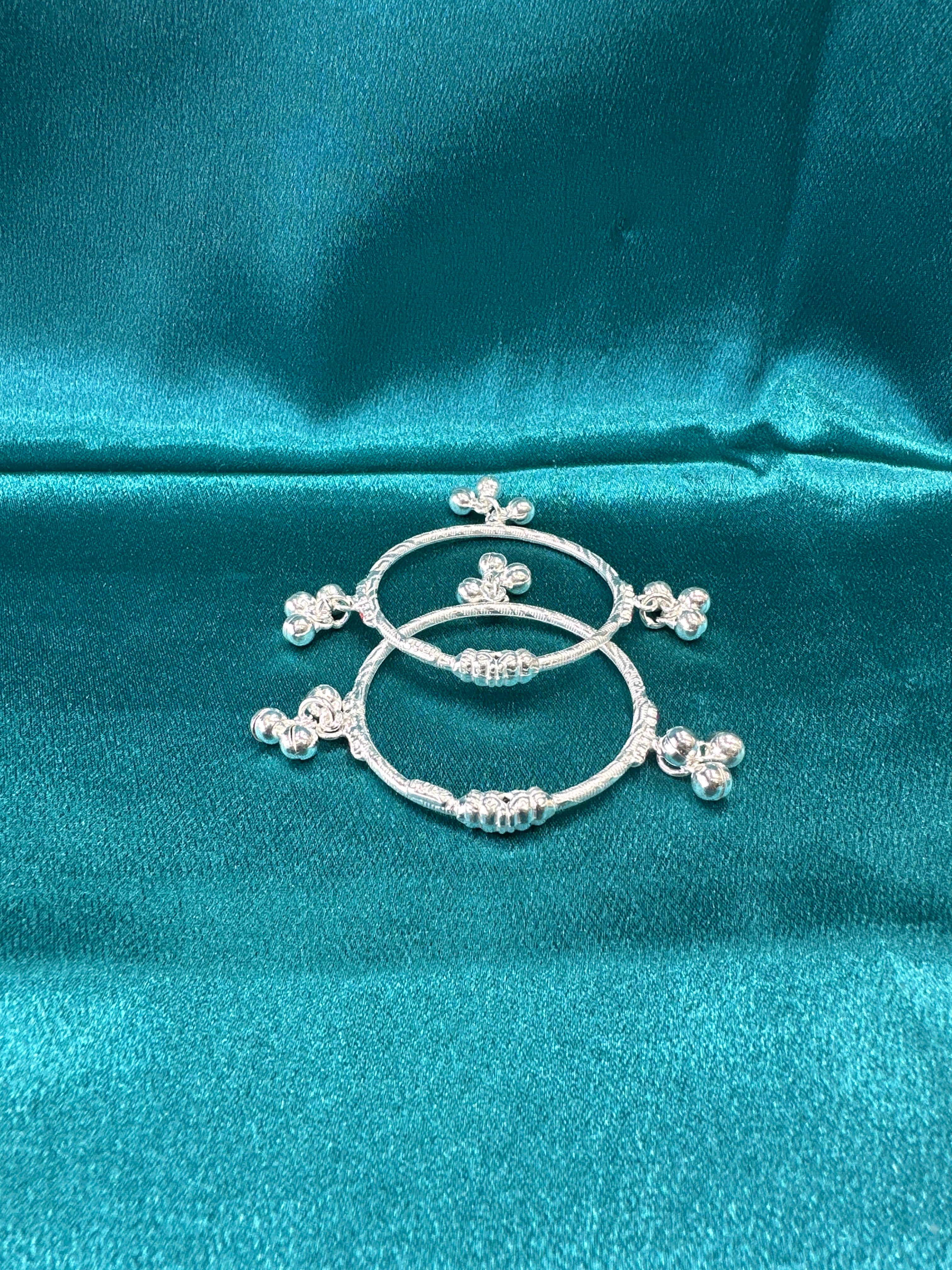 Fancy Silver baby bangles
