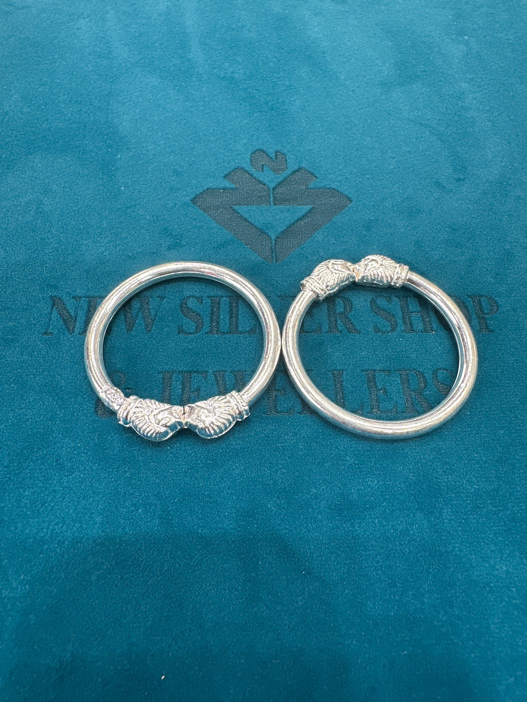 Fancy Silver baby bangles