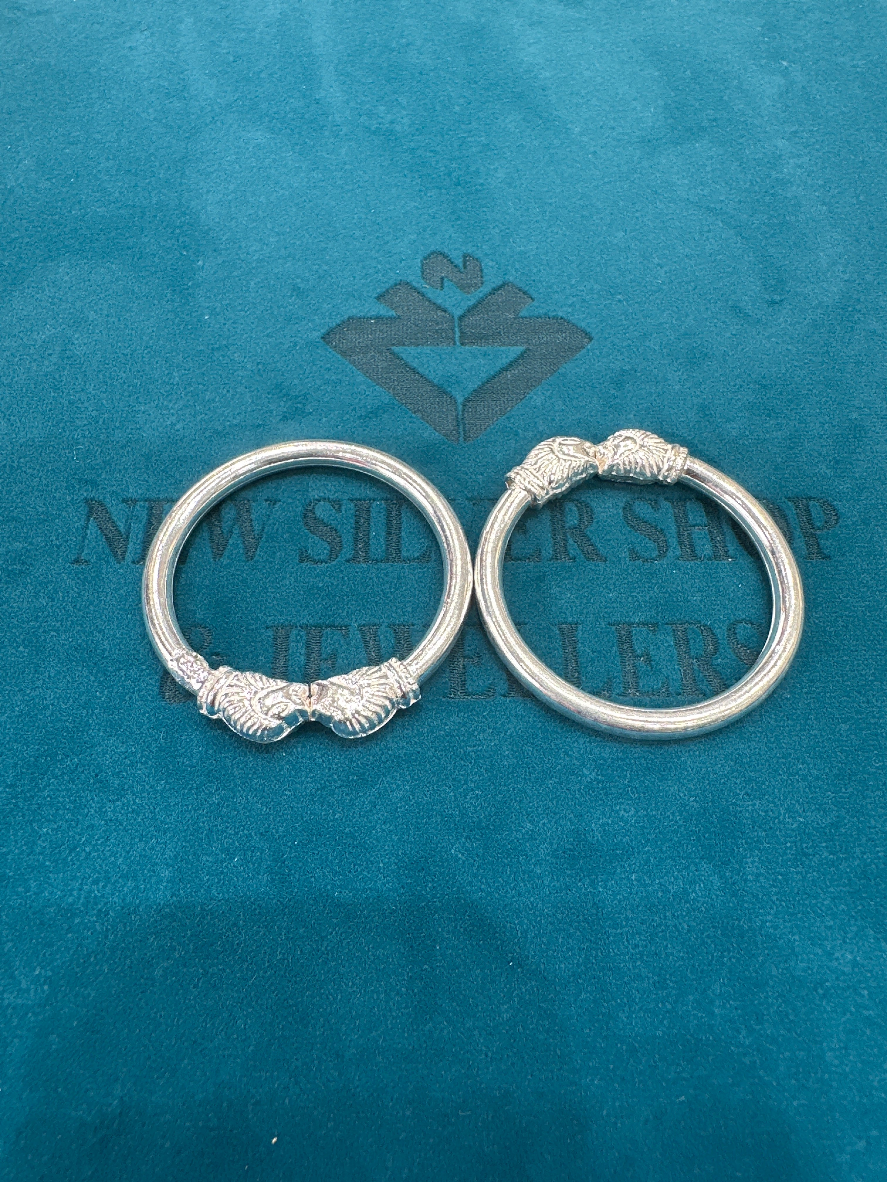 Fancy Silver baby bangles