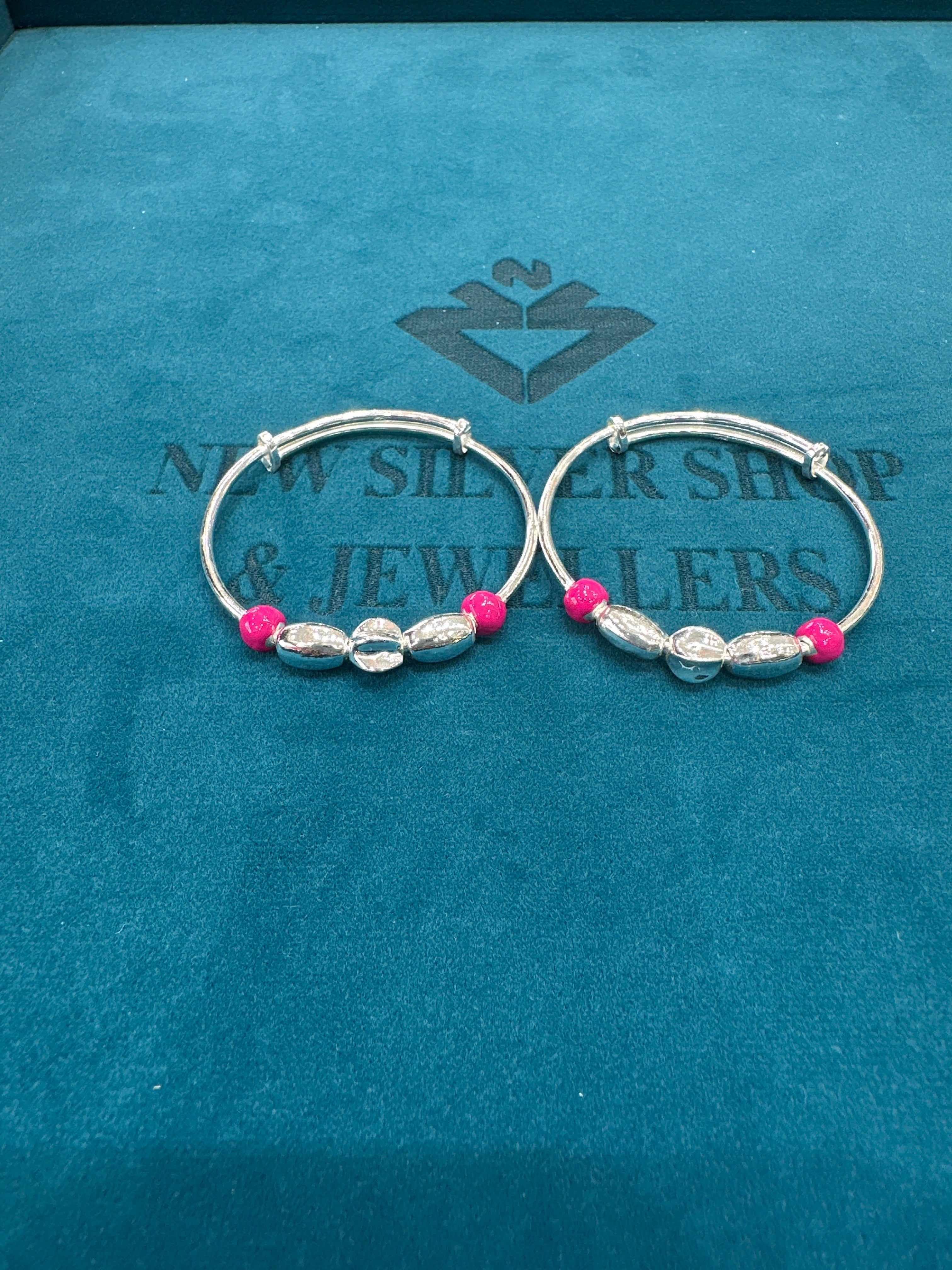 Fancy Silver baby bangles