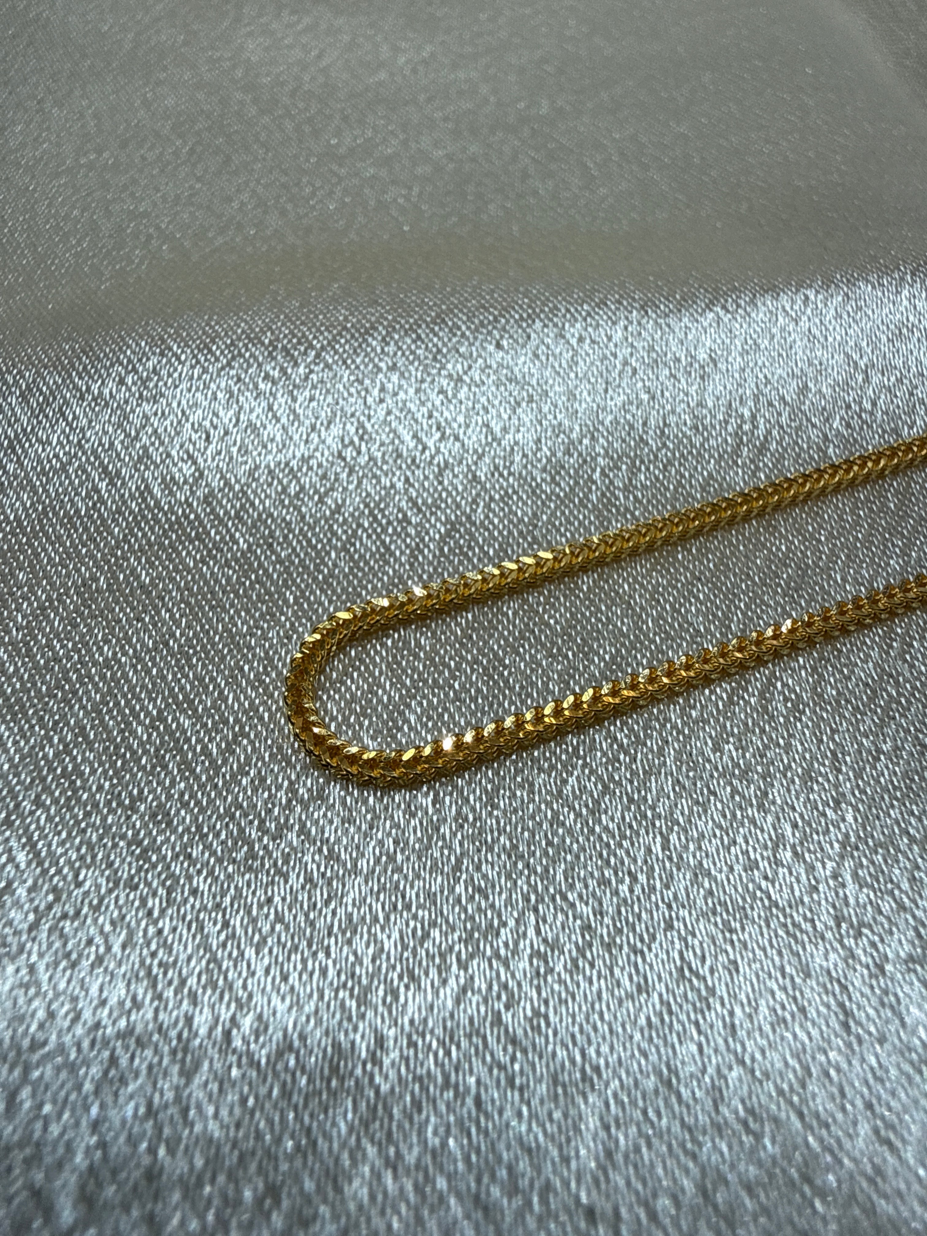 22K Gold Chain (Box Foxtail Design)