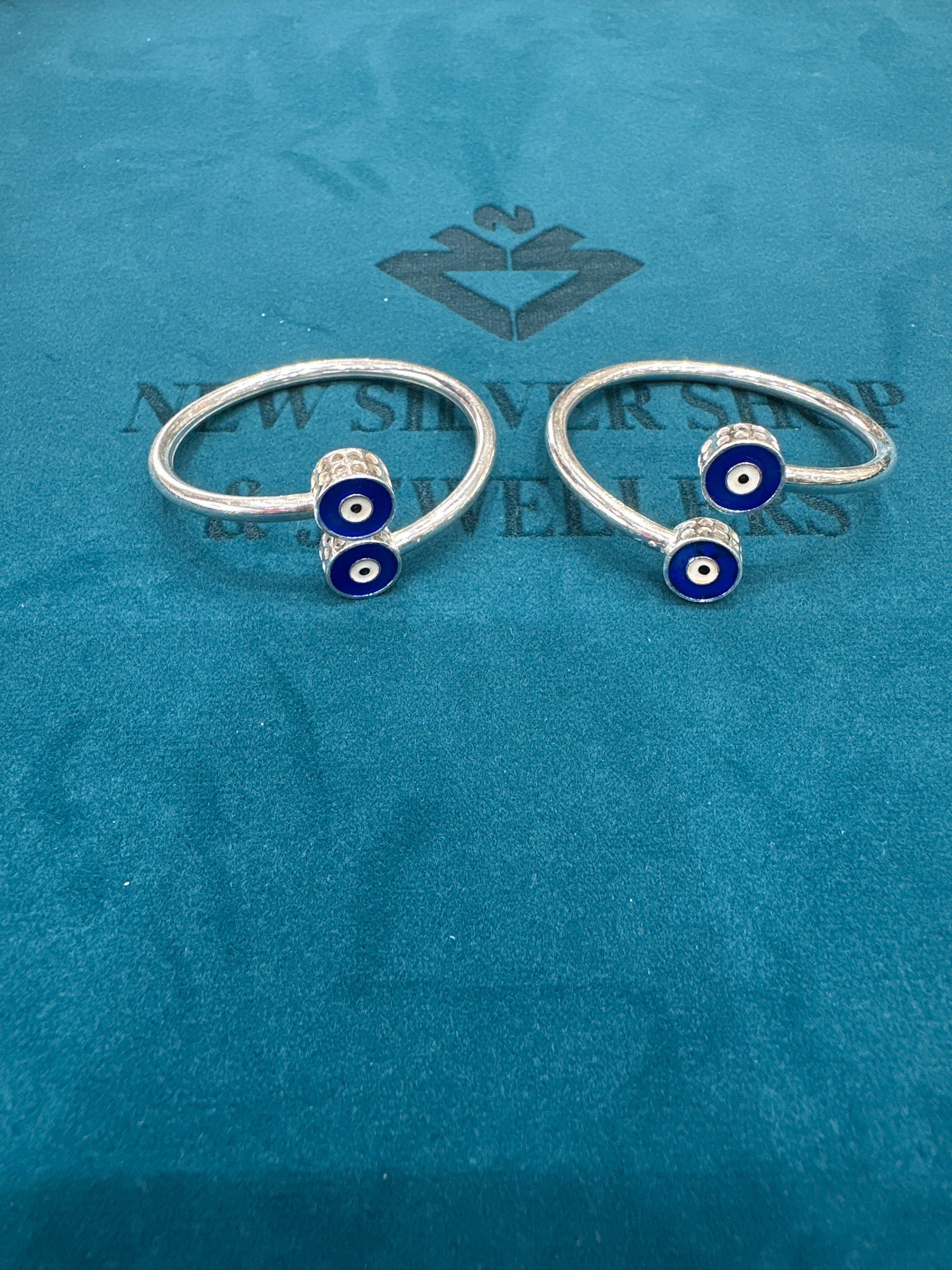 Fancy Silver baby bangles