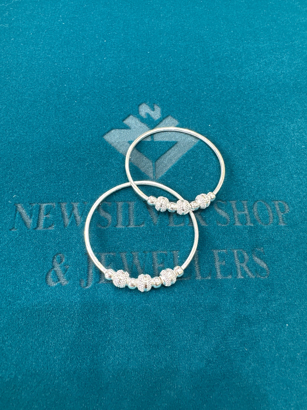 Fancy Silver baby bangles