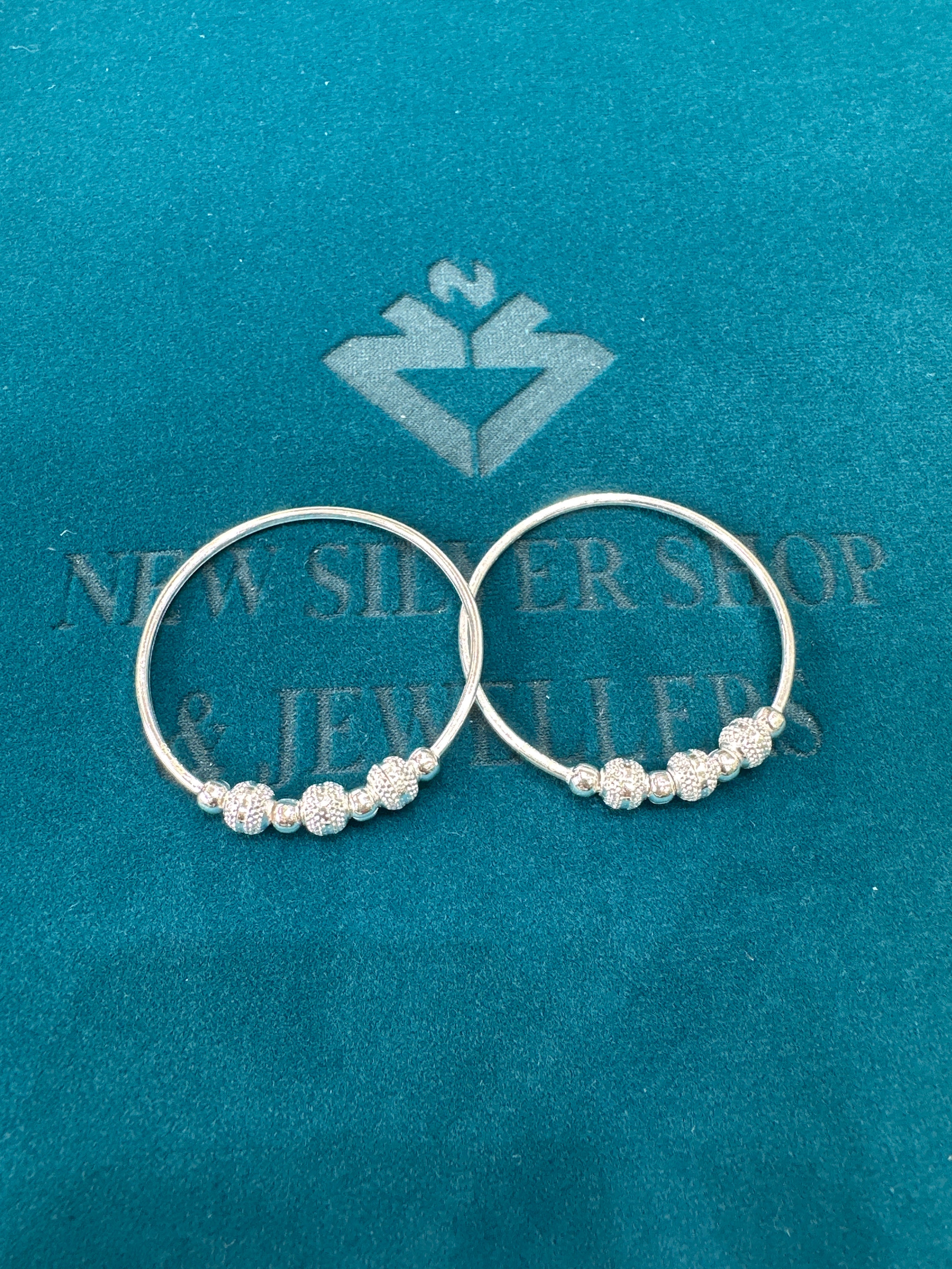 Fancy Silver baby bangles