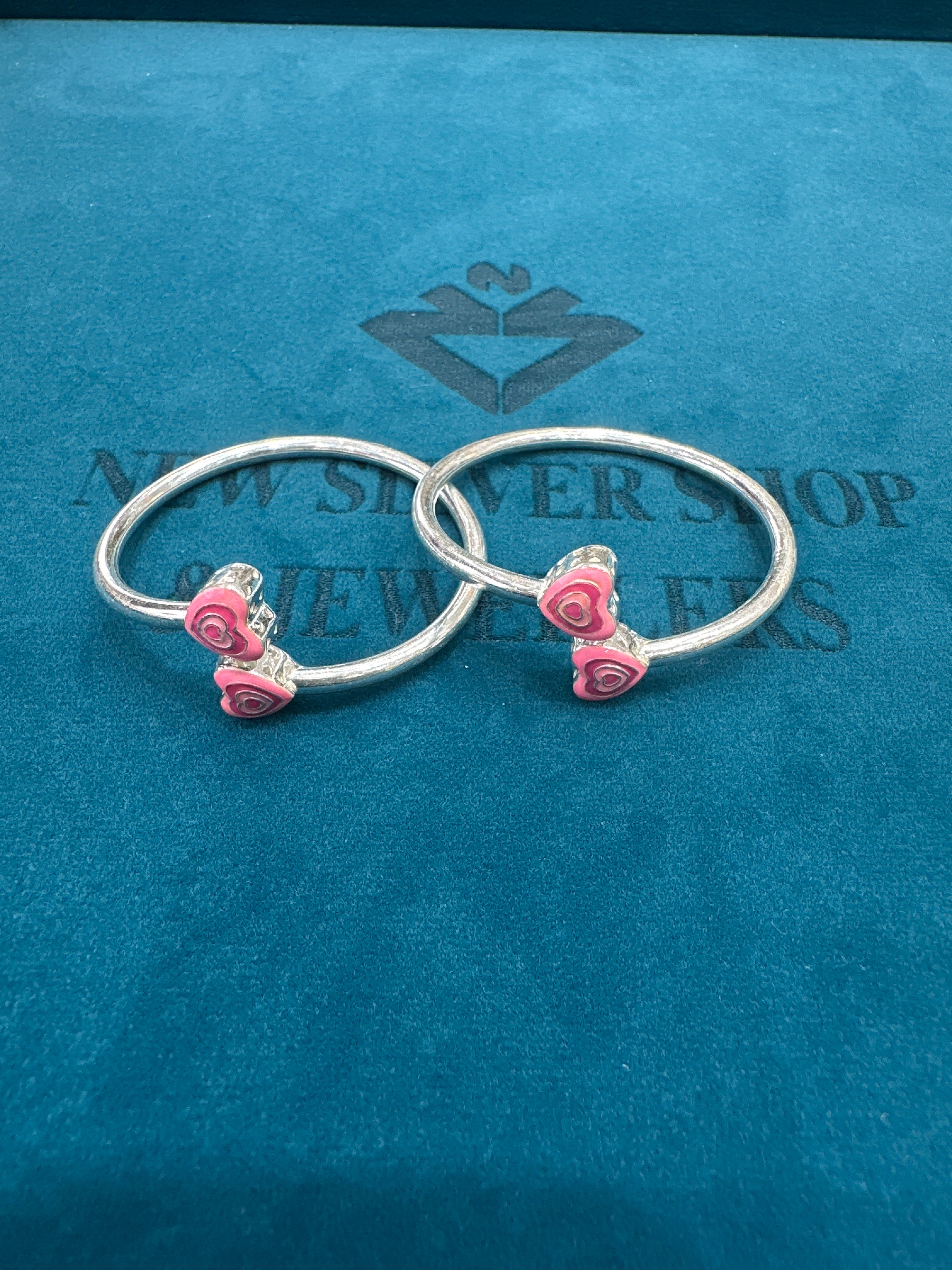 Fancy Silver baby bangles