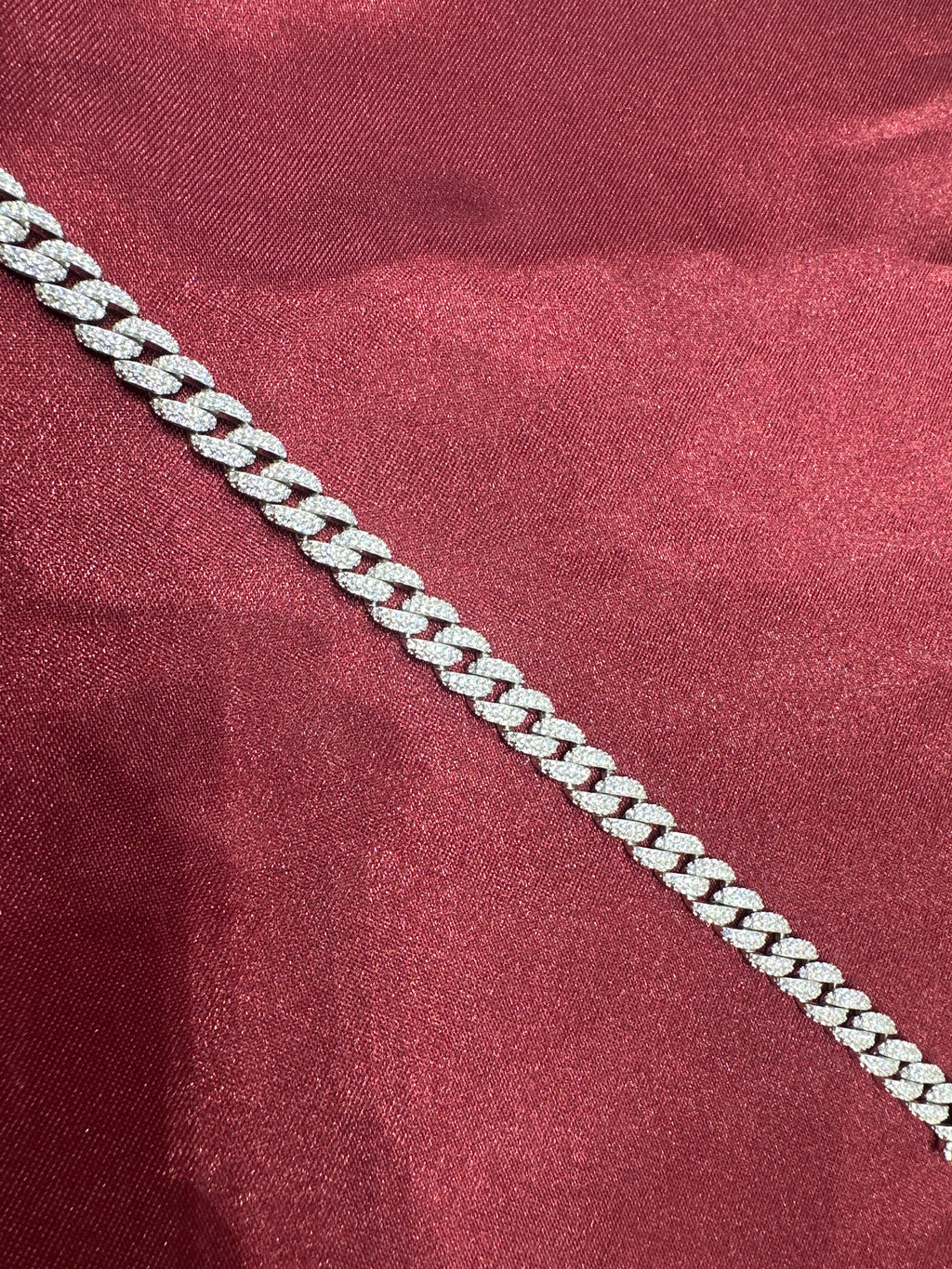 Men’s iced out silver 925 bracelet w/ CZ diamonds (7mm)