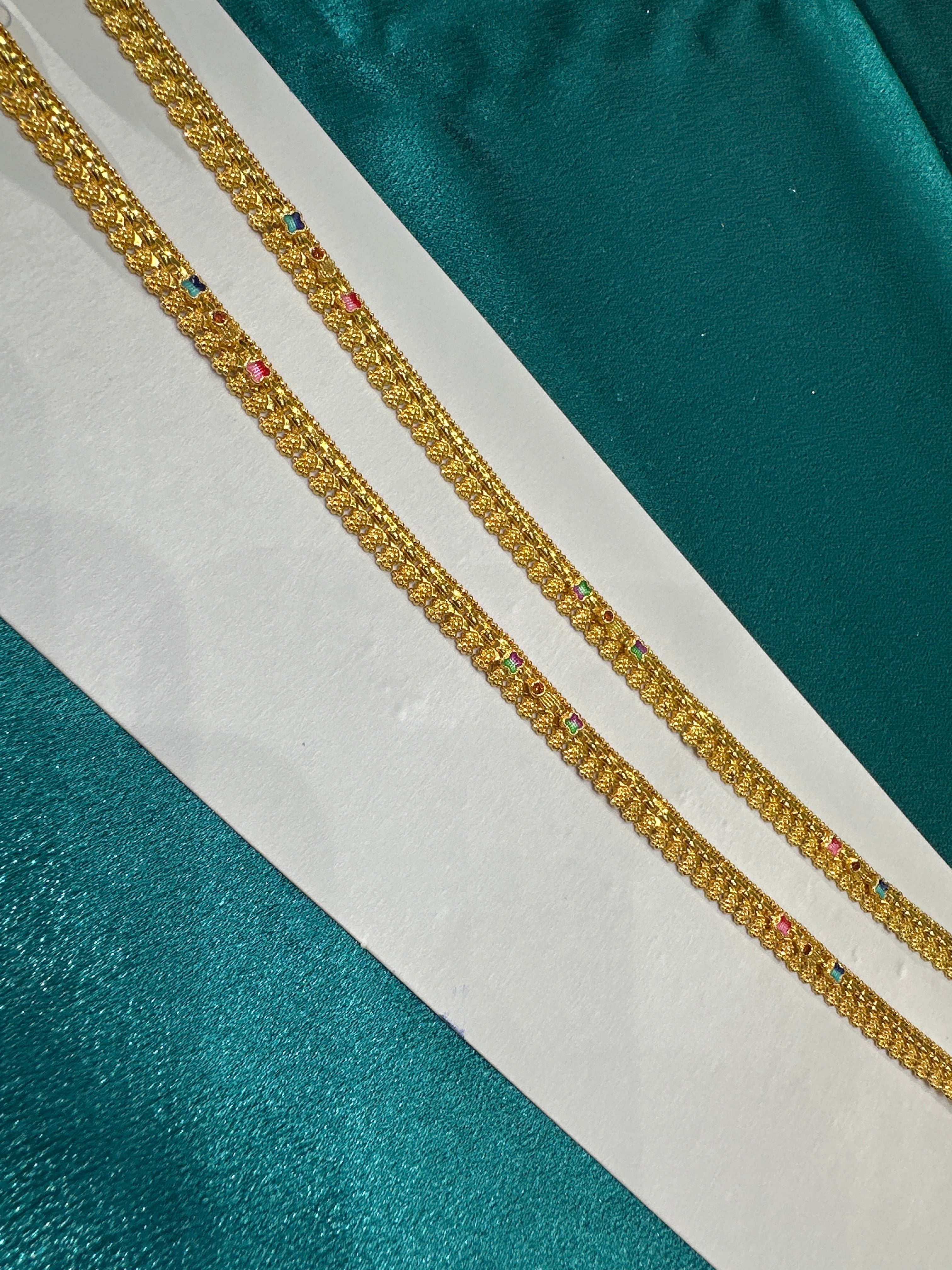 Women’s Fancy/Traditional Silver Gold plated Anklet