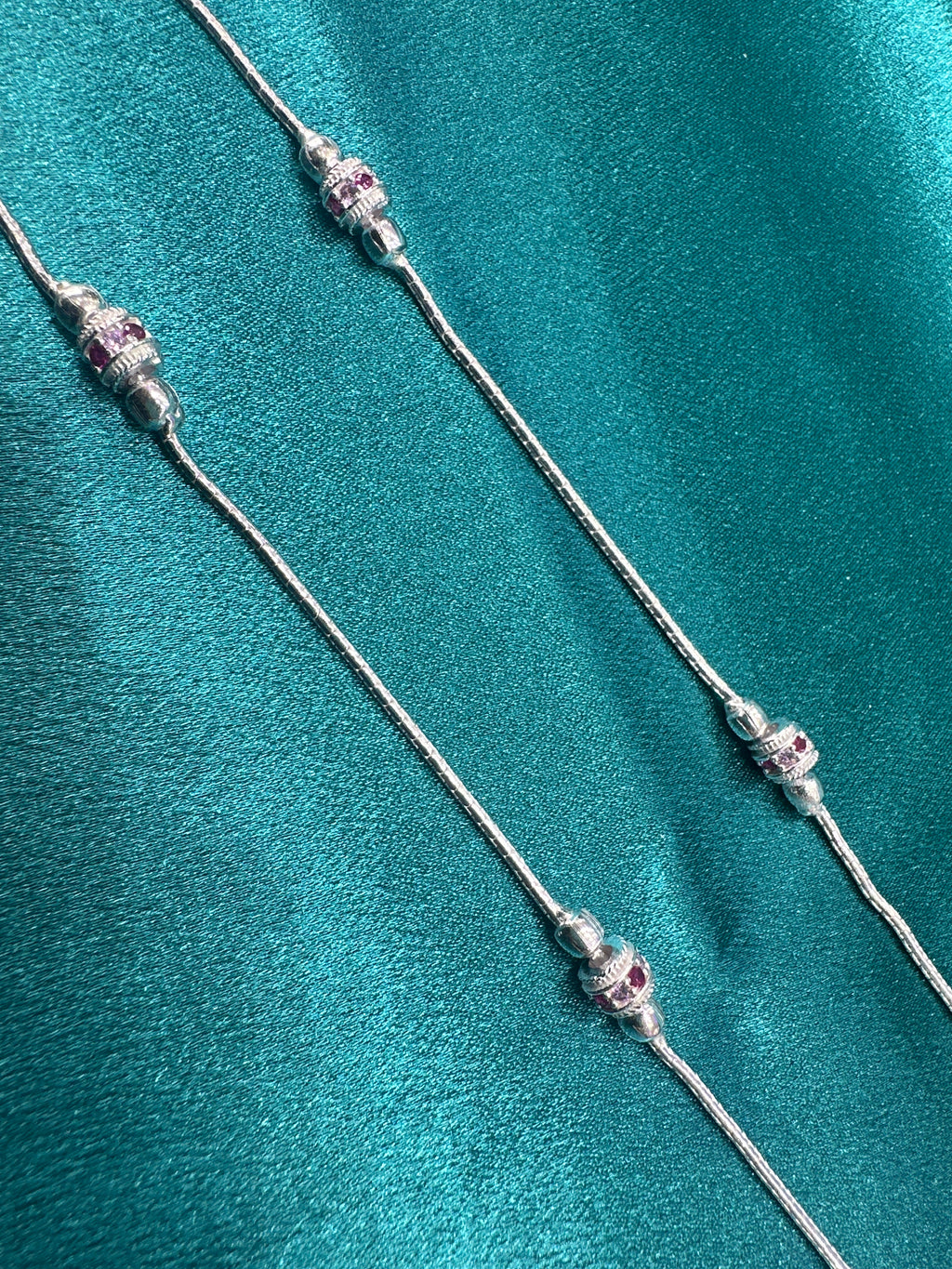 Fancy Silver baby anklet(Size: 12-13 year old)