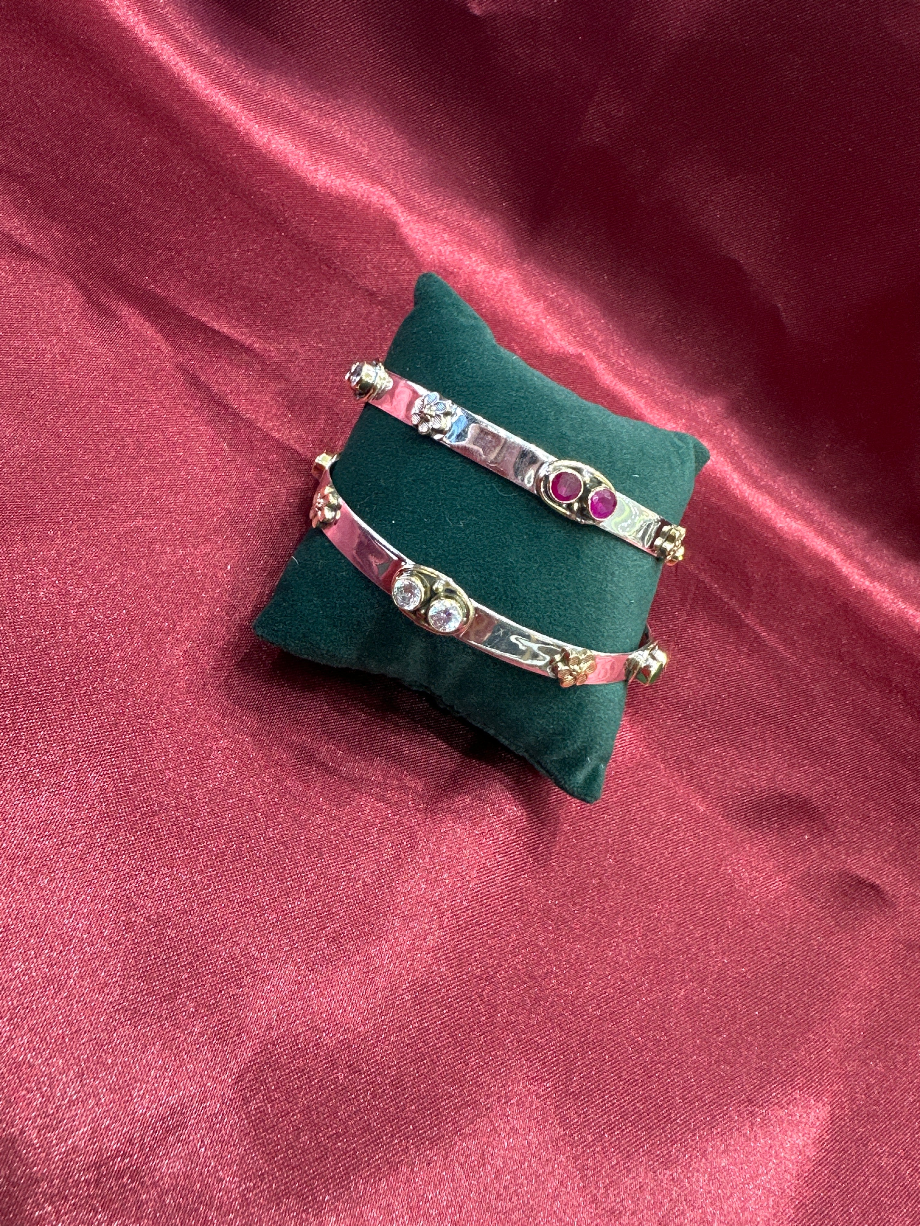 Antique Style Designer Silver Bangles