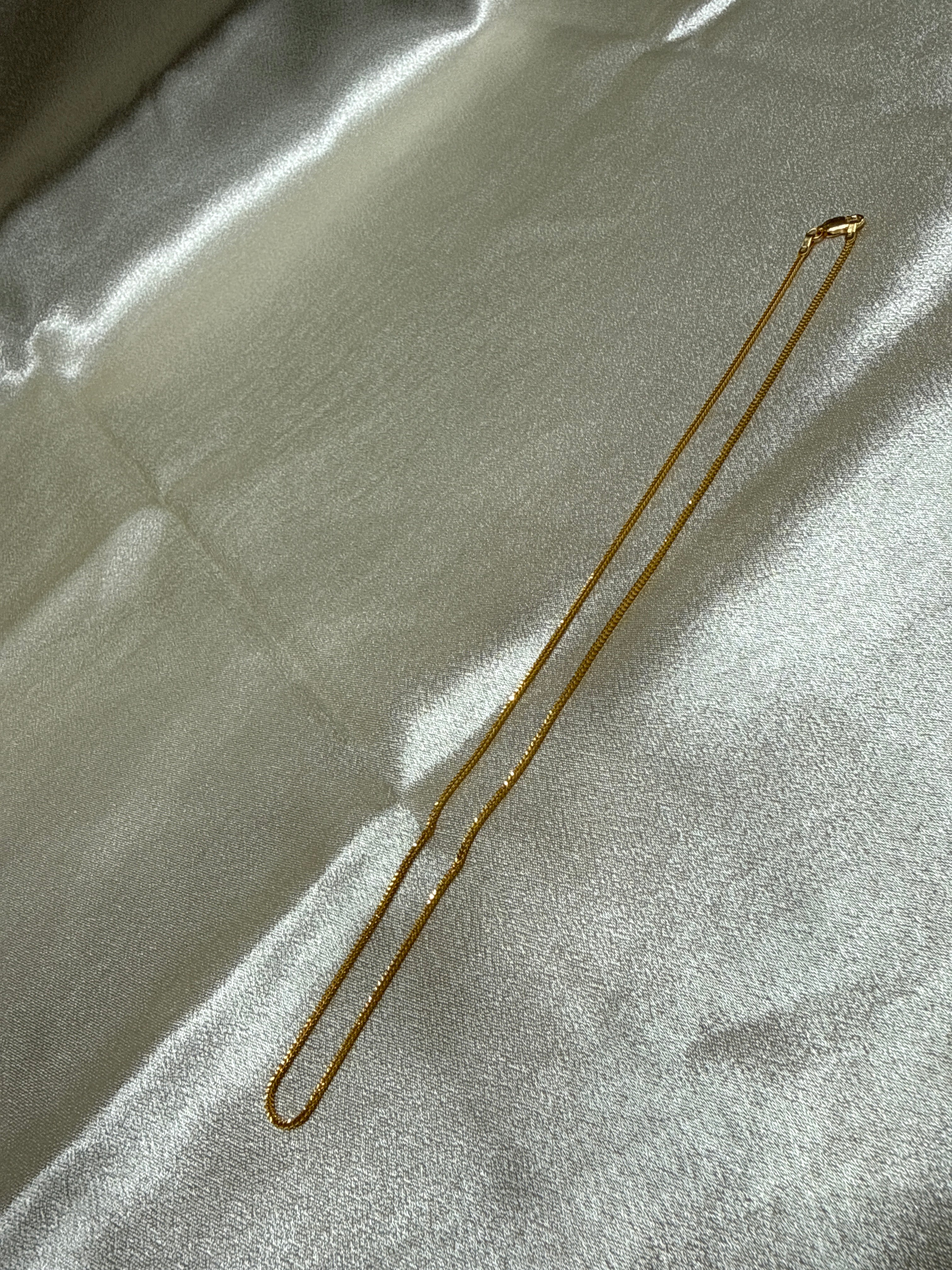 22K Gold Chain (Box Foxtail Design)