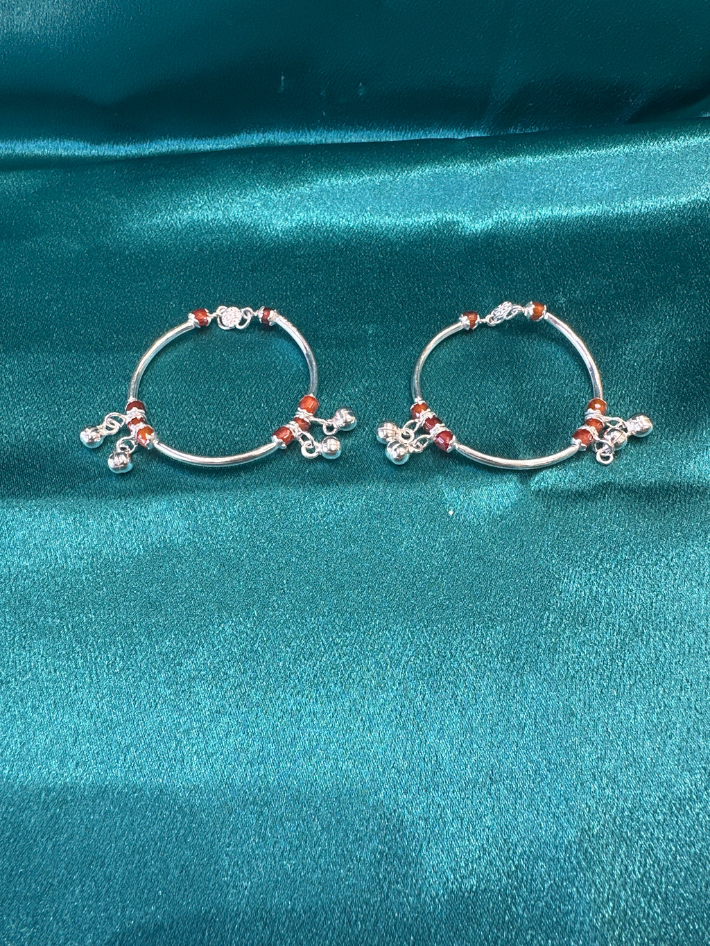 Fancy Silver baby bangles