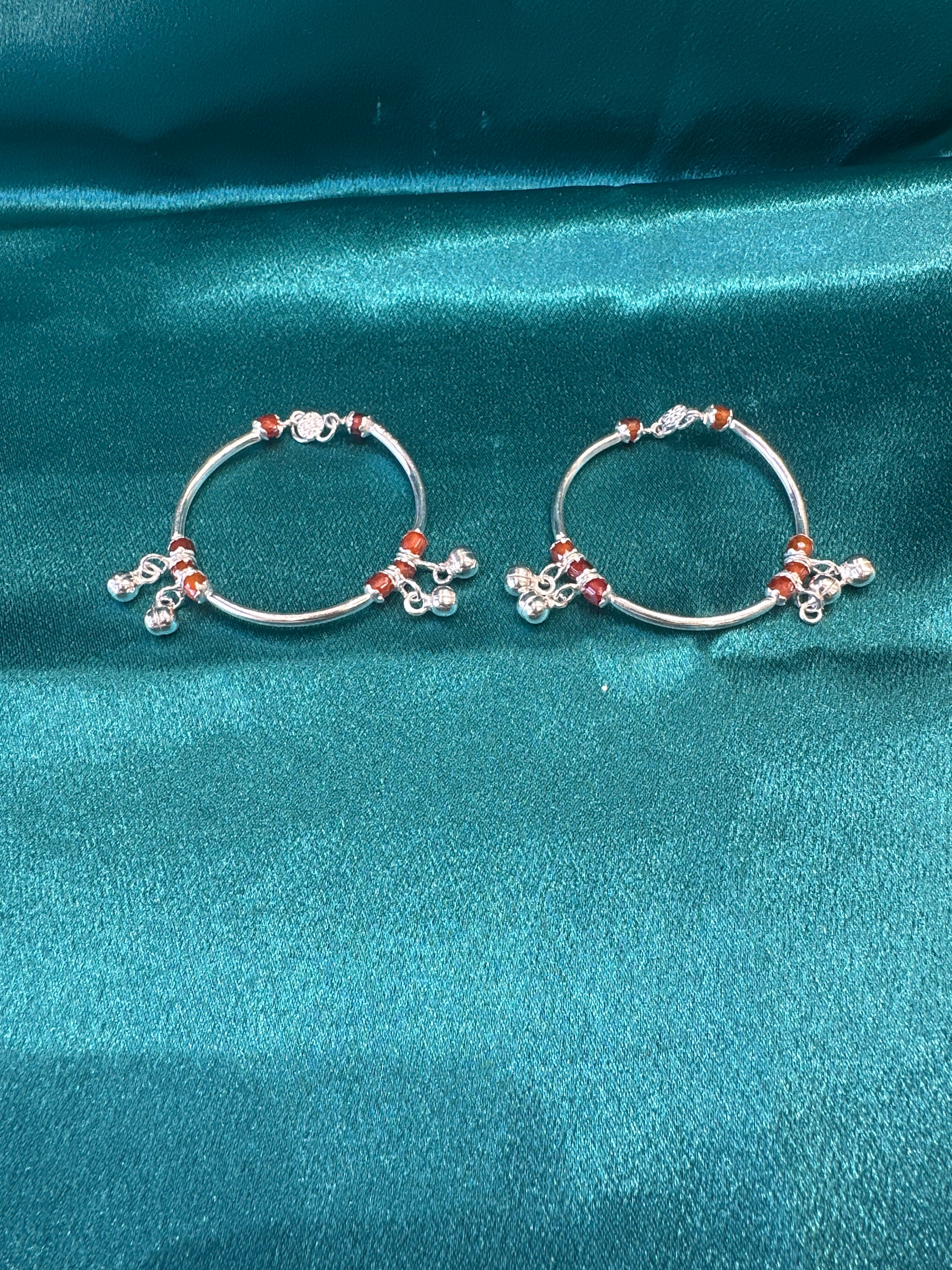 Fancy Silver baby bangles