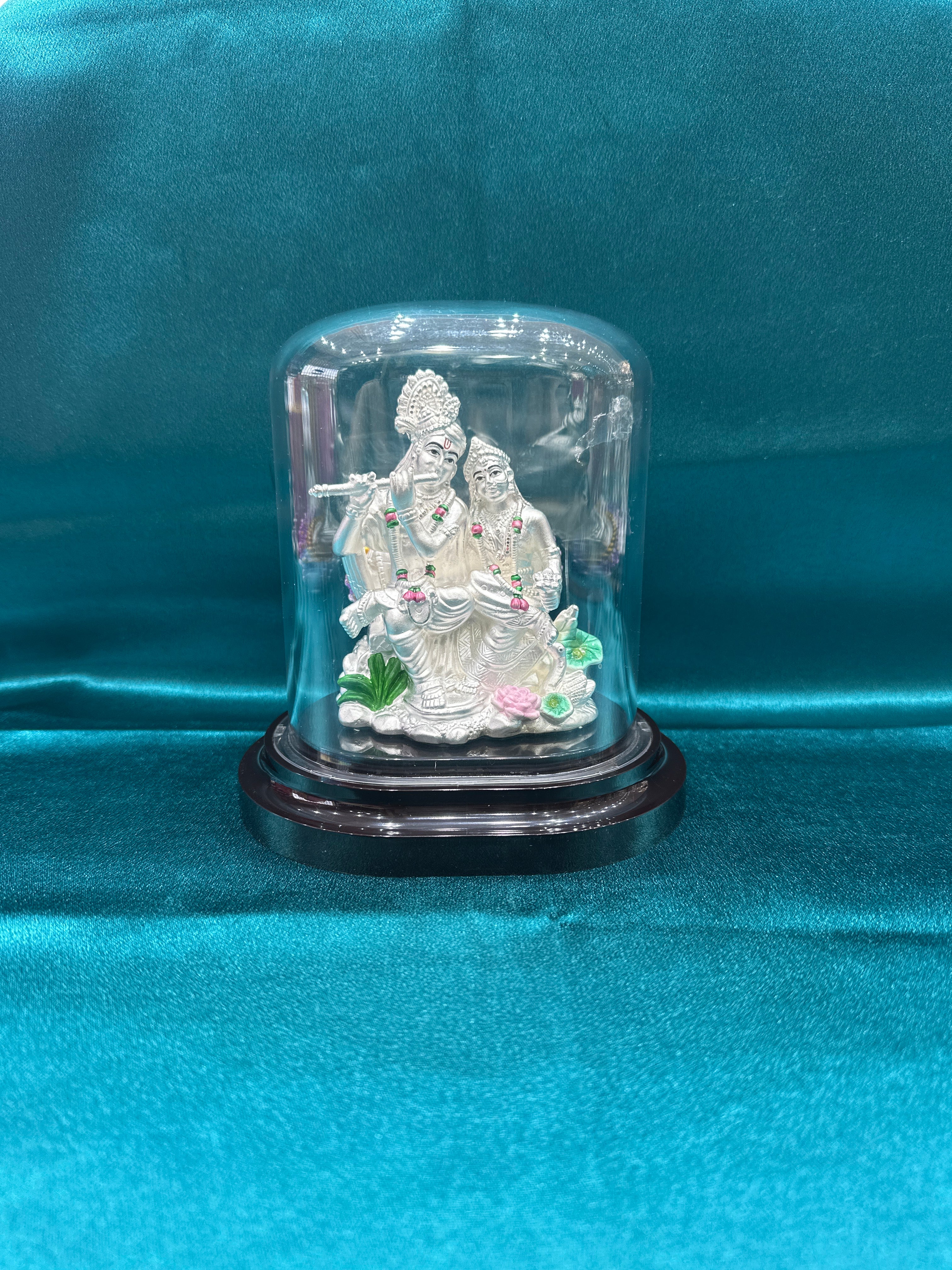 Pure Silver Radha Krishna Ji Idol (Murti)